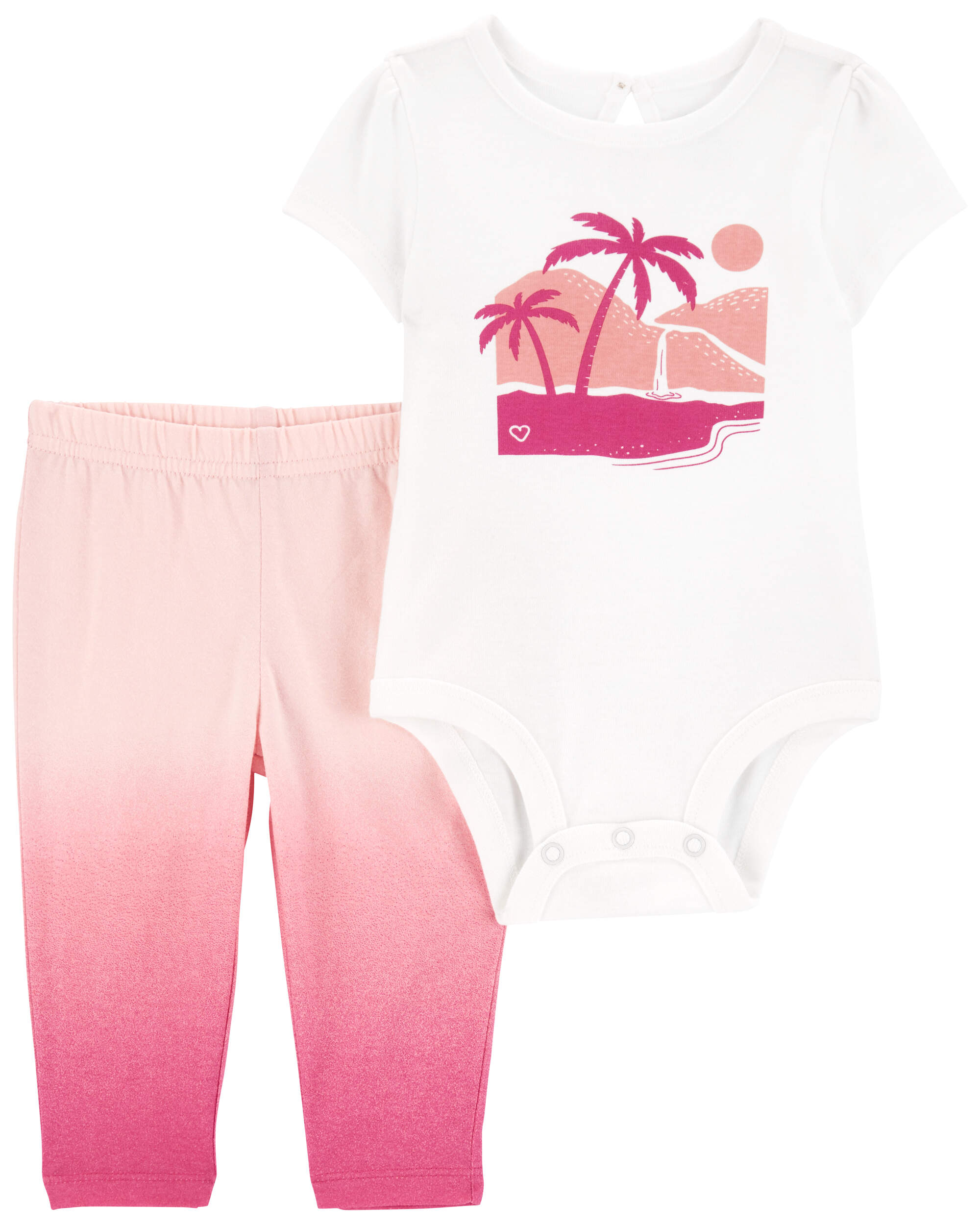 Two-Piece Bodysuit, Pants and Headband Set (3-12M)