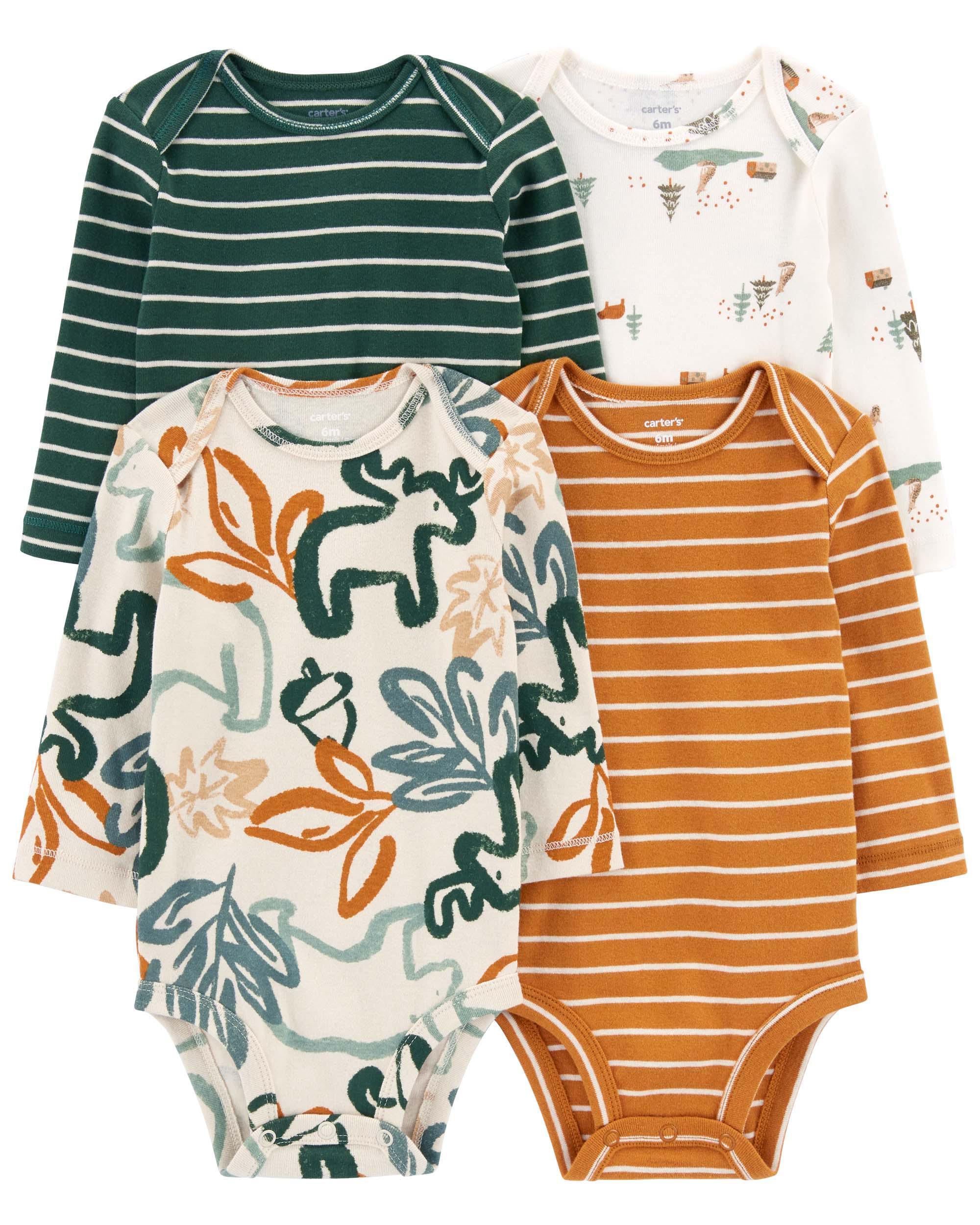 Baby 4-Pack Long-Sleeve Bodysuits