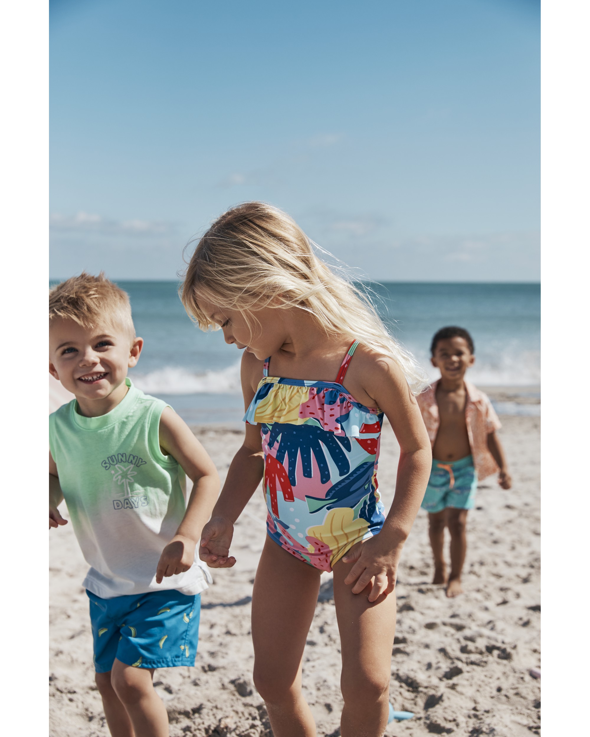 Toddler 1-Piece Coral Swimsuit