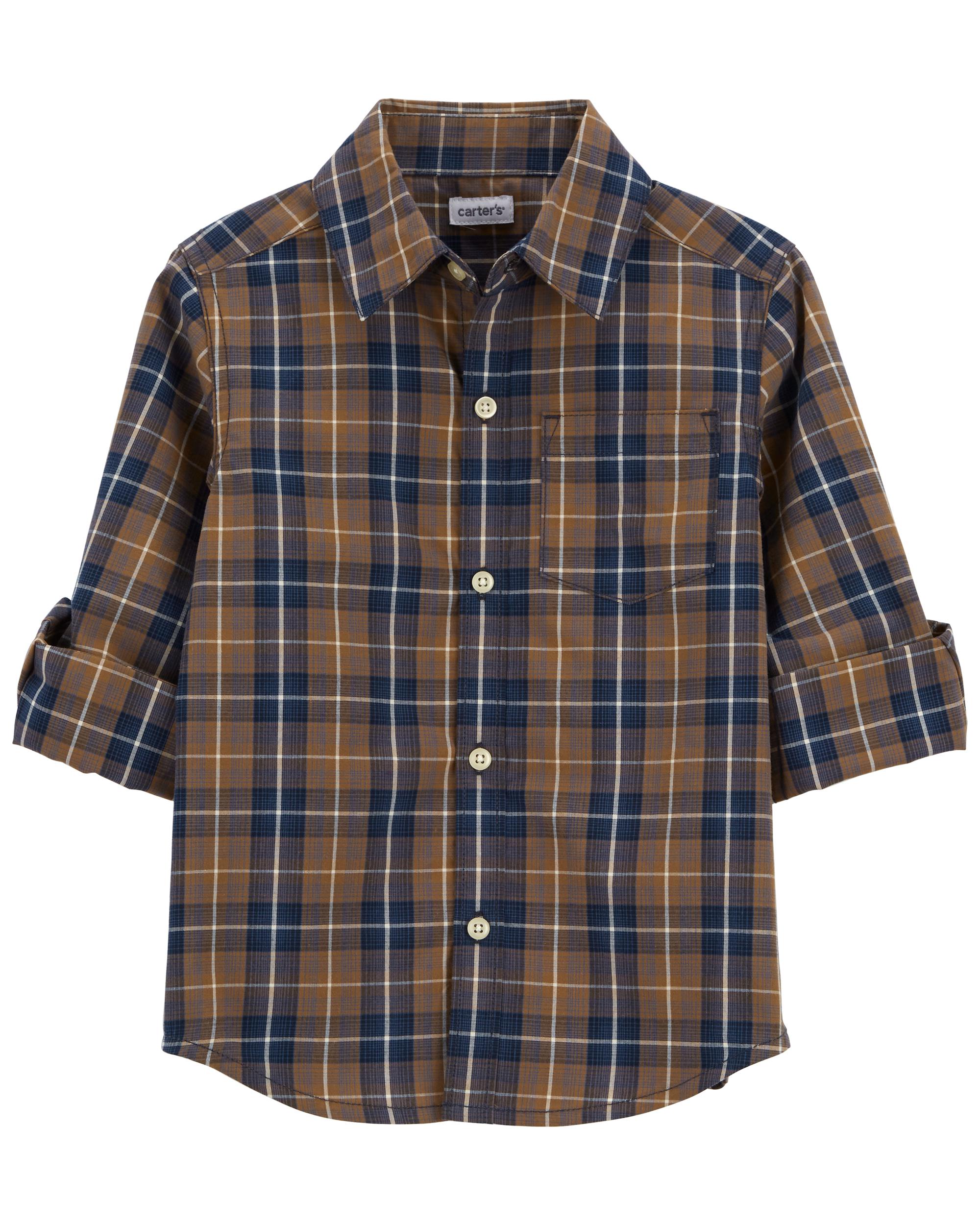 Toddler Plaid Button-Front Shirt