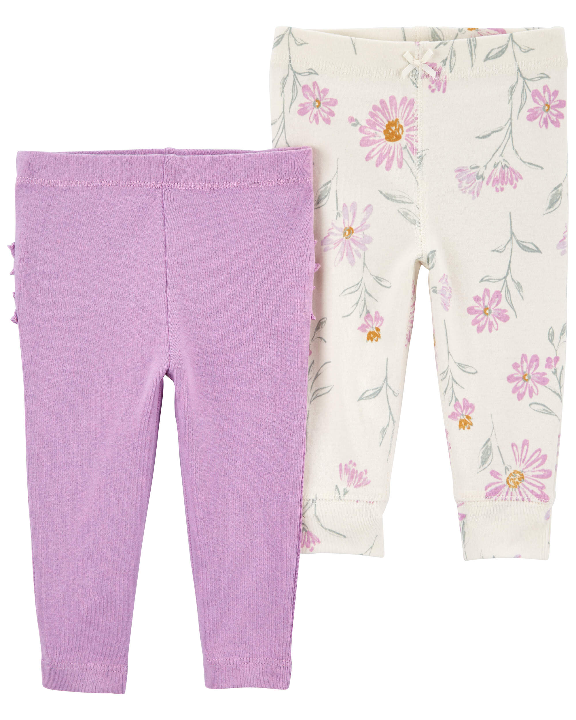 Baby 2-Pack Floral Pull-On Pants