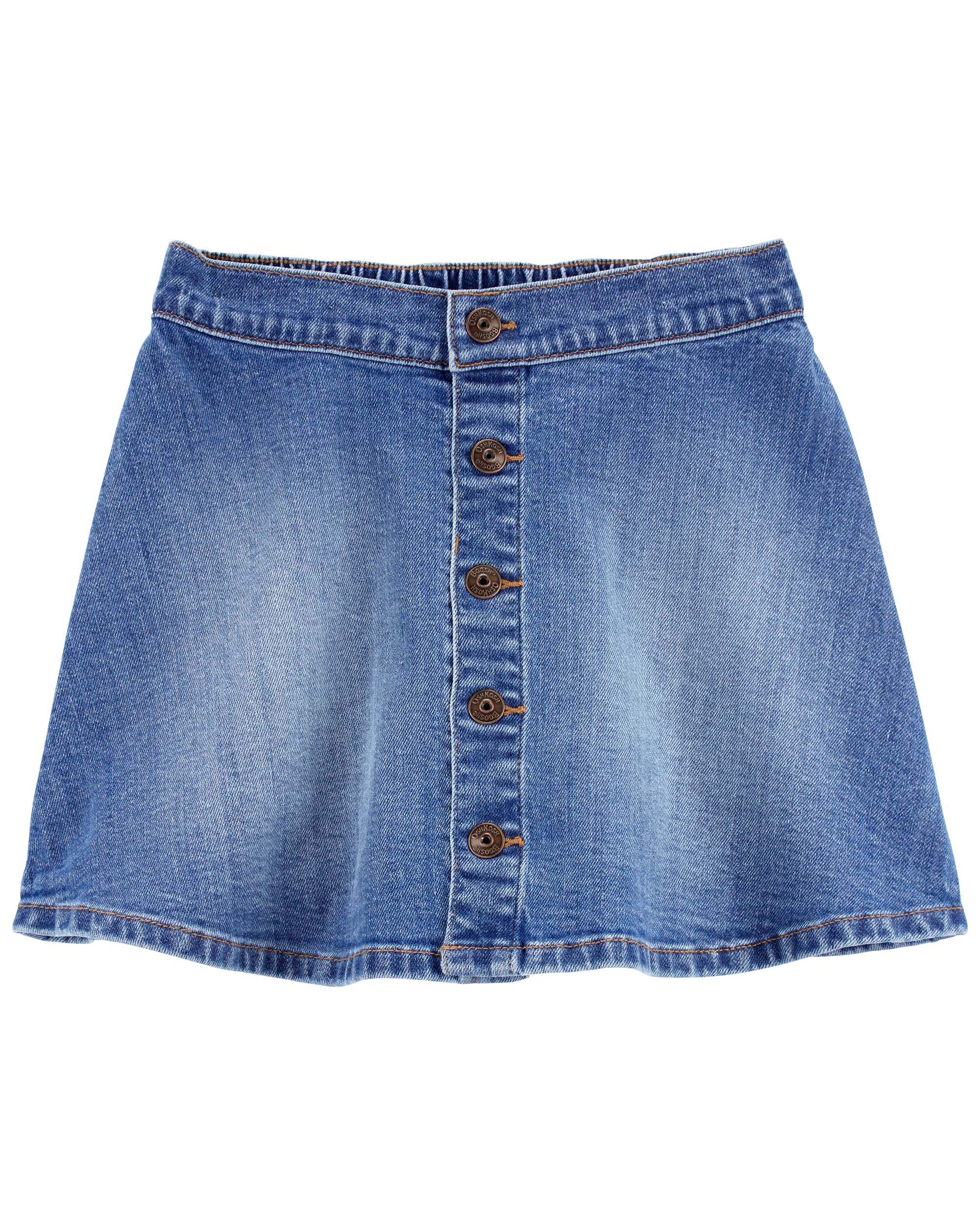 Denim skirt hotsell with flowers