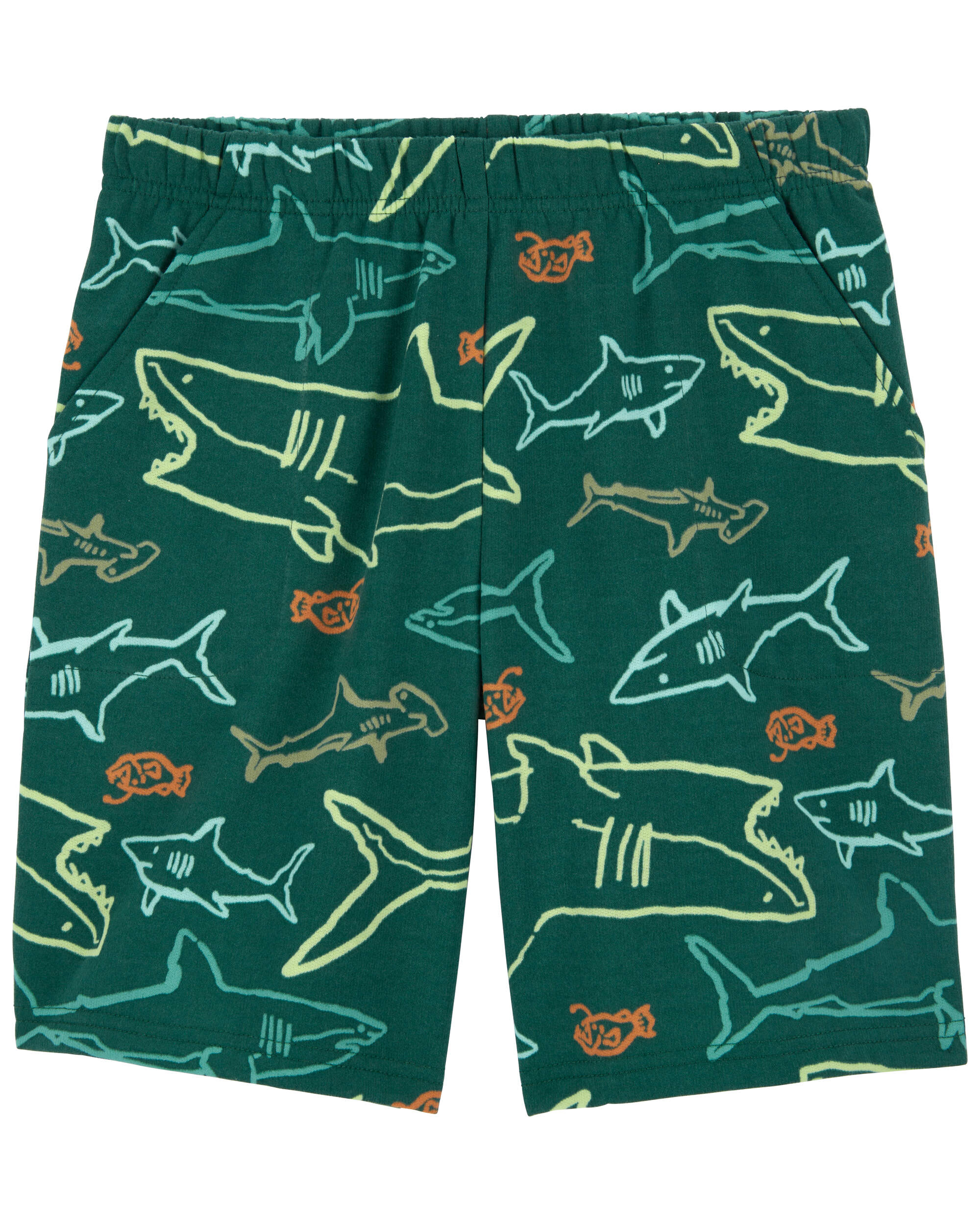 Kid Shark Pull-On Fleece Pyjama Shorts