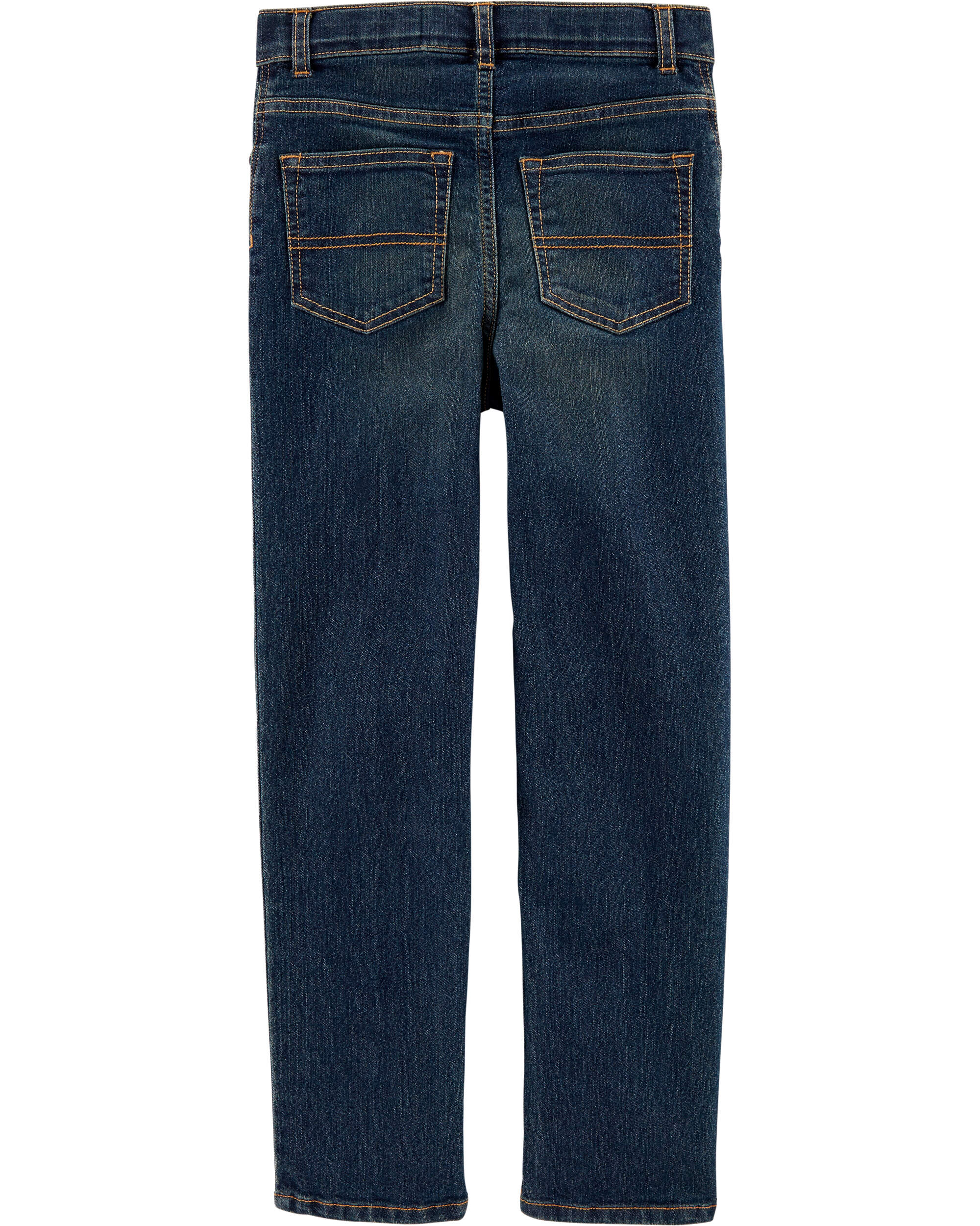 Blue Straight Jeans (Slim Fit) In Authentic Tinted Wash | Carter's