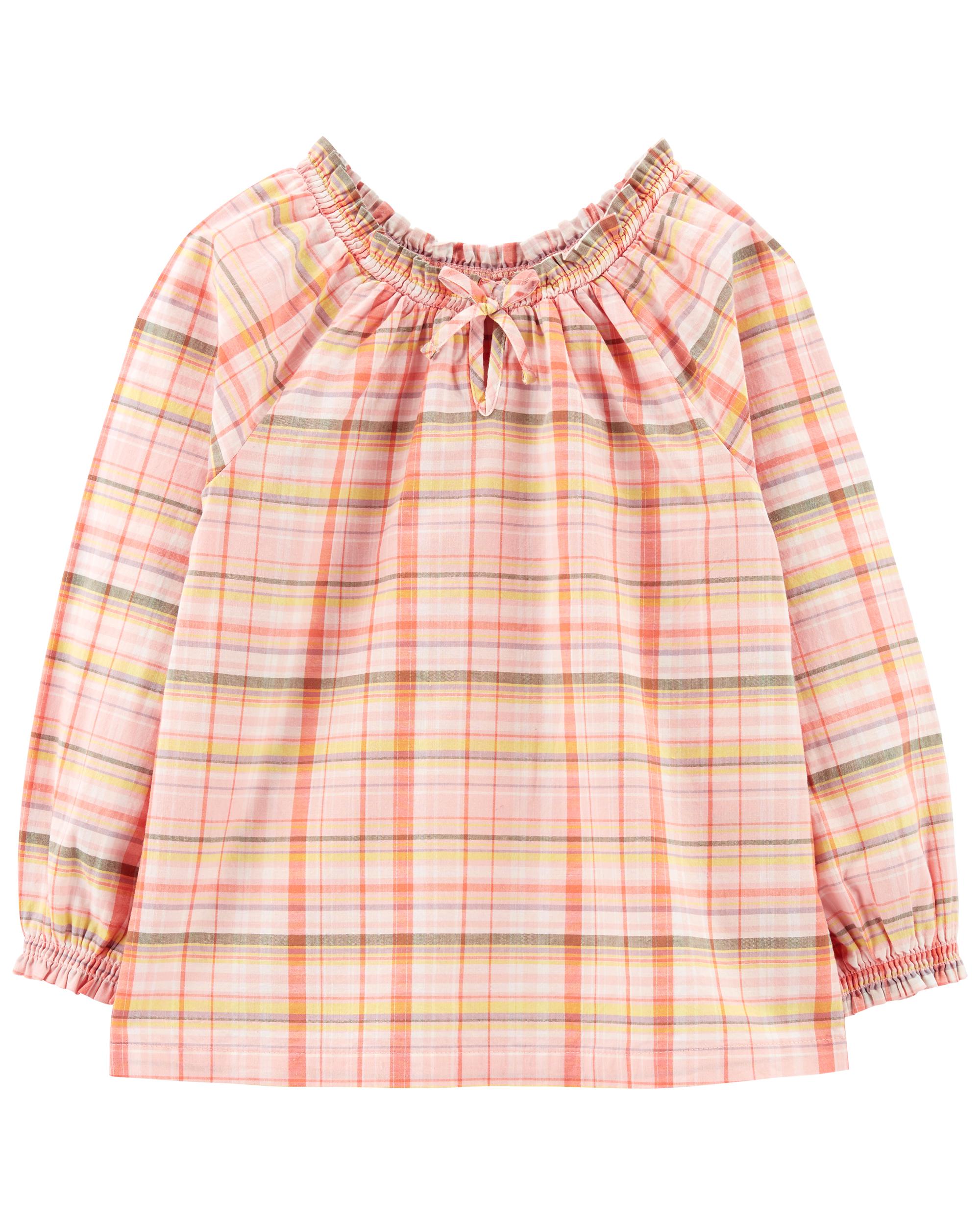 Kid Plaid Cotton Top