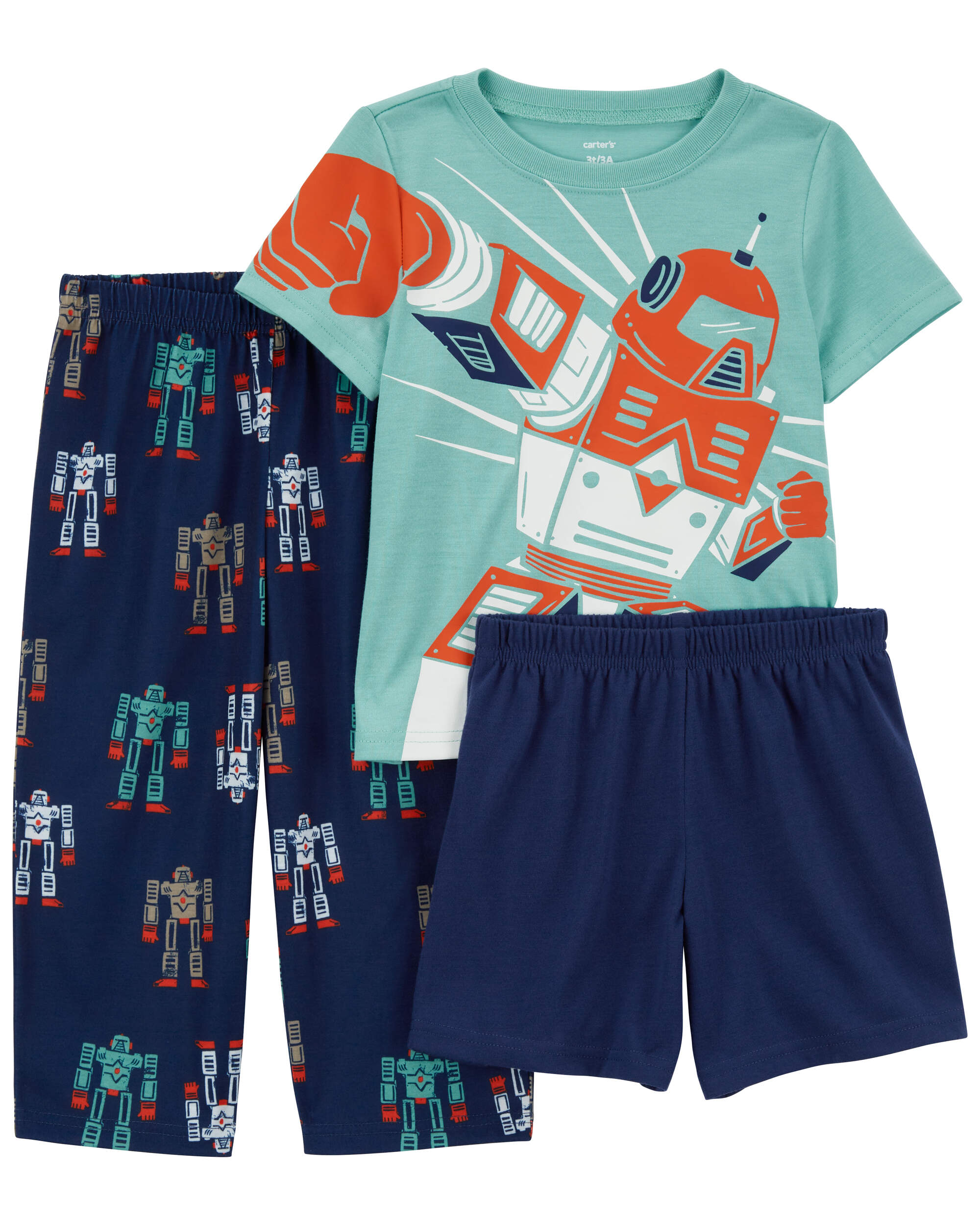 Toddler 3 Piece Robot Loose Fit Pyjamas