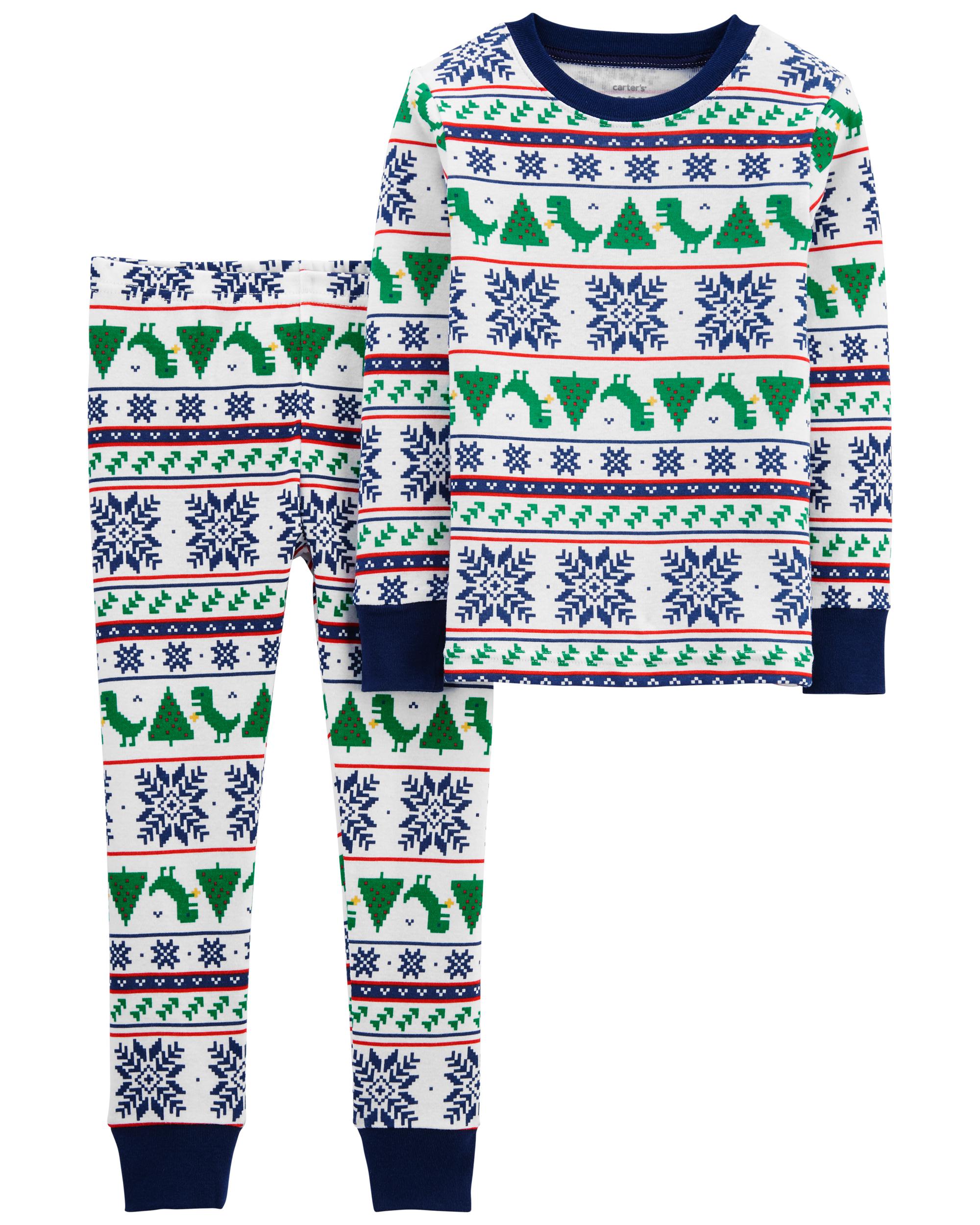 Multi 2 Piece Fair Isle 100 Snug Fit Cotton PJs Carter s Oshkosh Canada