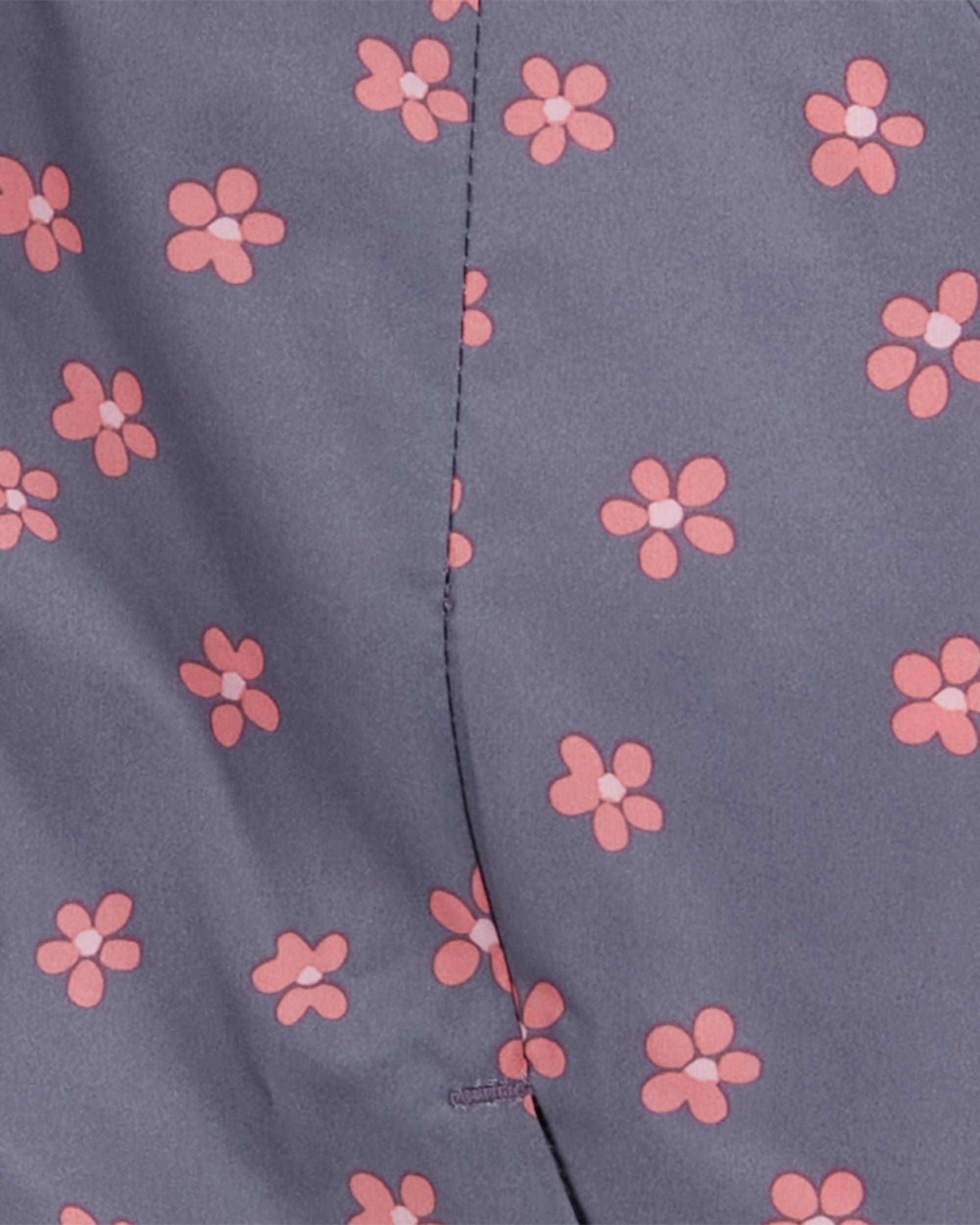 Kid Fleece-Lined Printed Flower Jacket