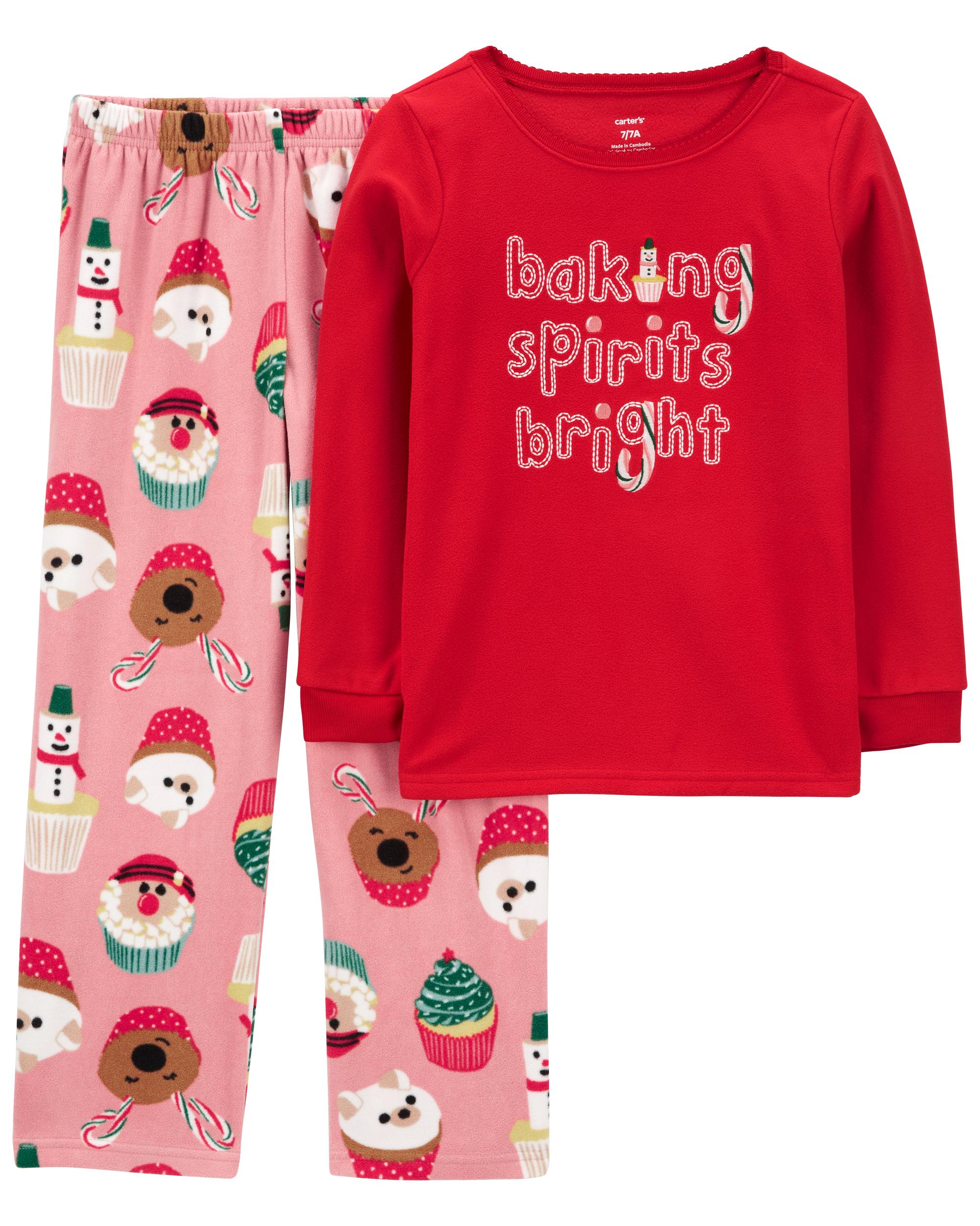 Kid 2-Piece Cupcake Fleece Pyjamas