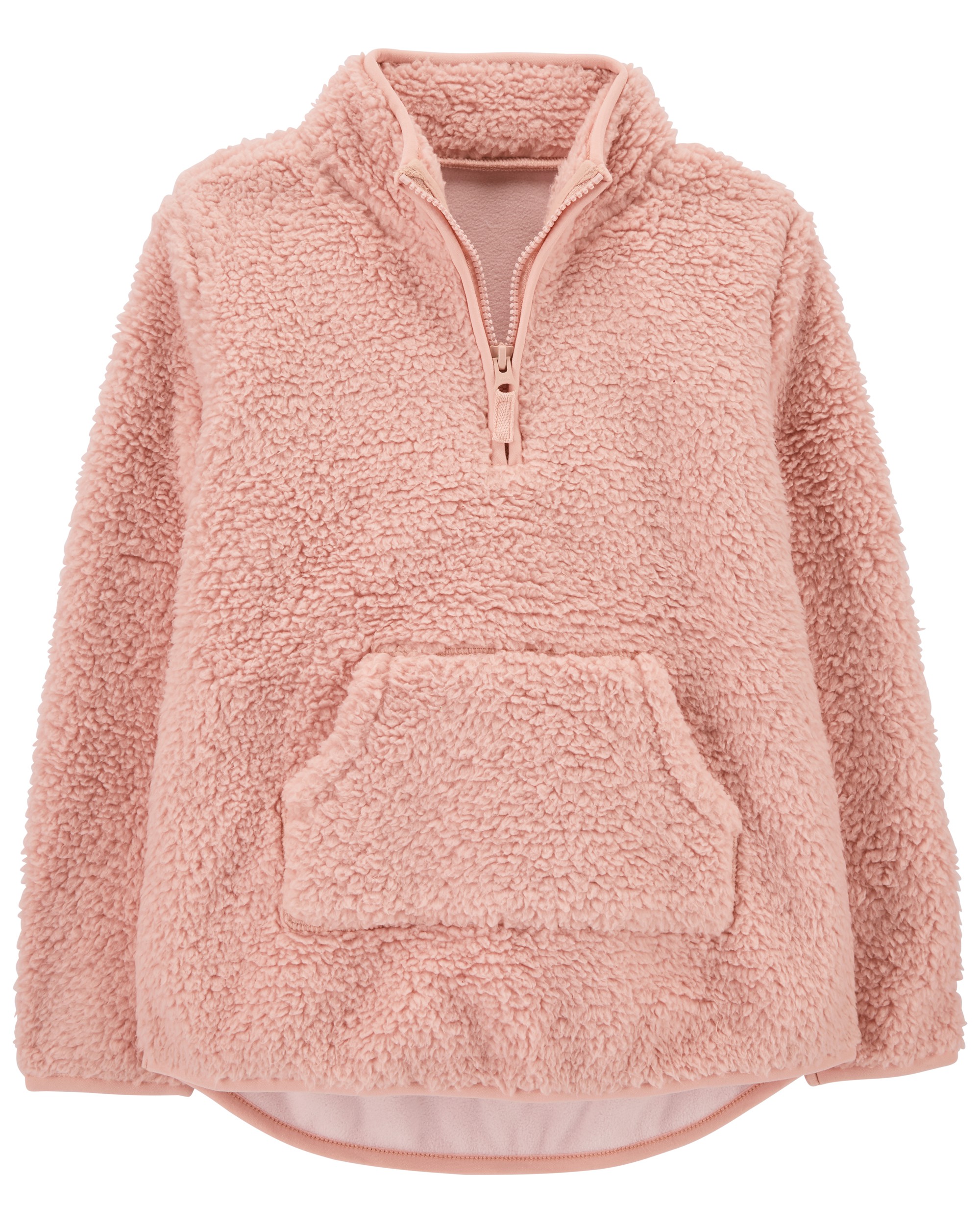 Light pink sherpa outlet pullover