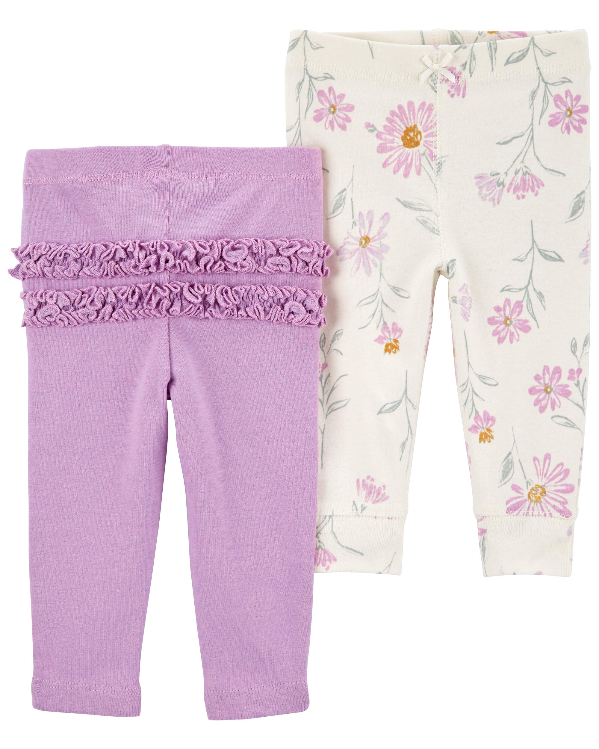 Baby 2-Pack Floral Pull-On Pants