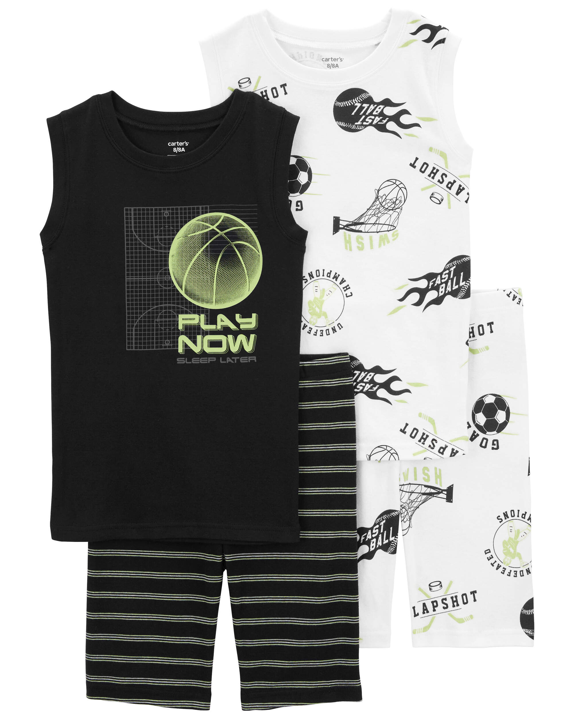 Kid 4-Piece Basketball 100% Snug Fit Cotton Pyjamas