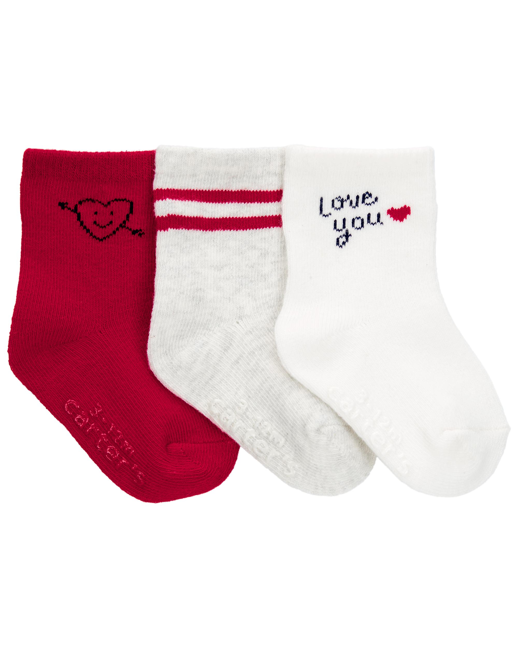 Baby Valentine's Day 3-Pack Socks