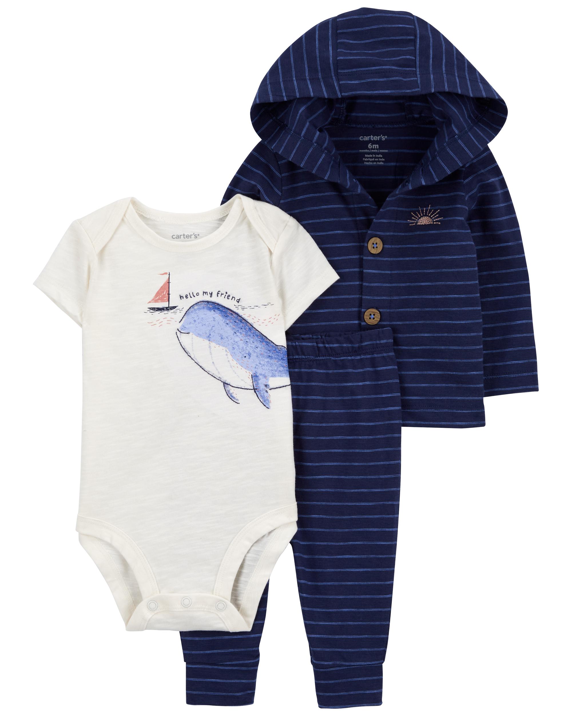 unisex Navy Whale with Kite Crew Small