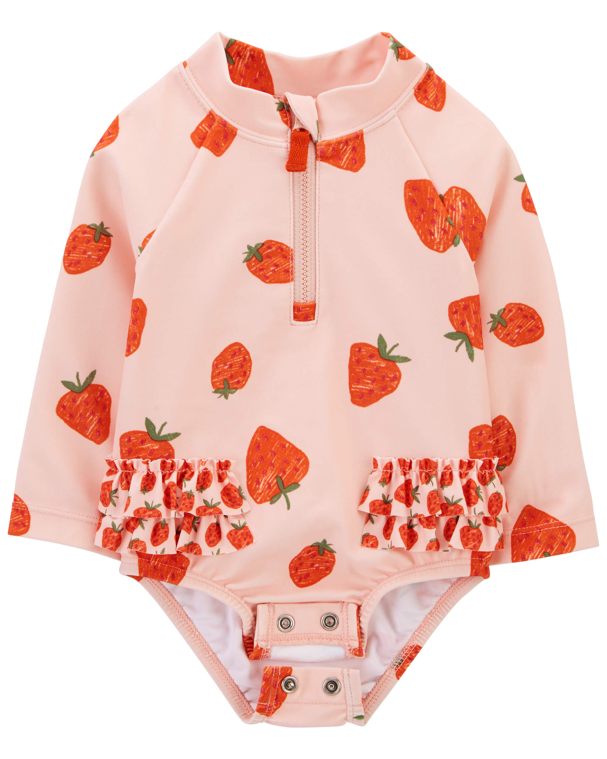 Baby Strawberry 1-Piece Half-Zip Rashguard