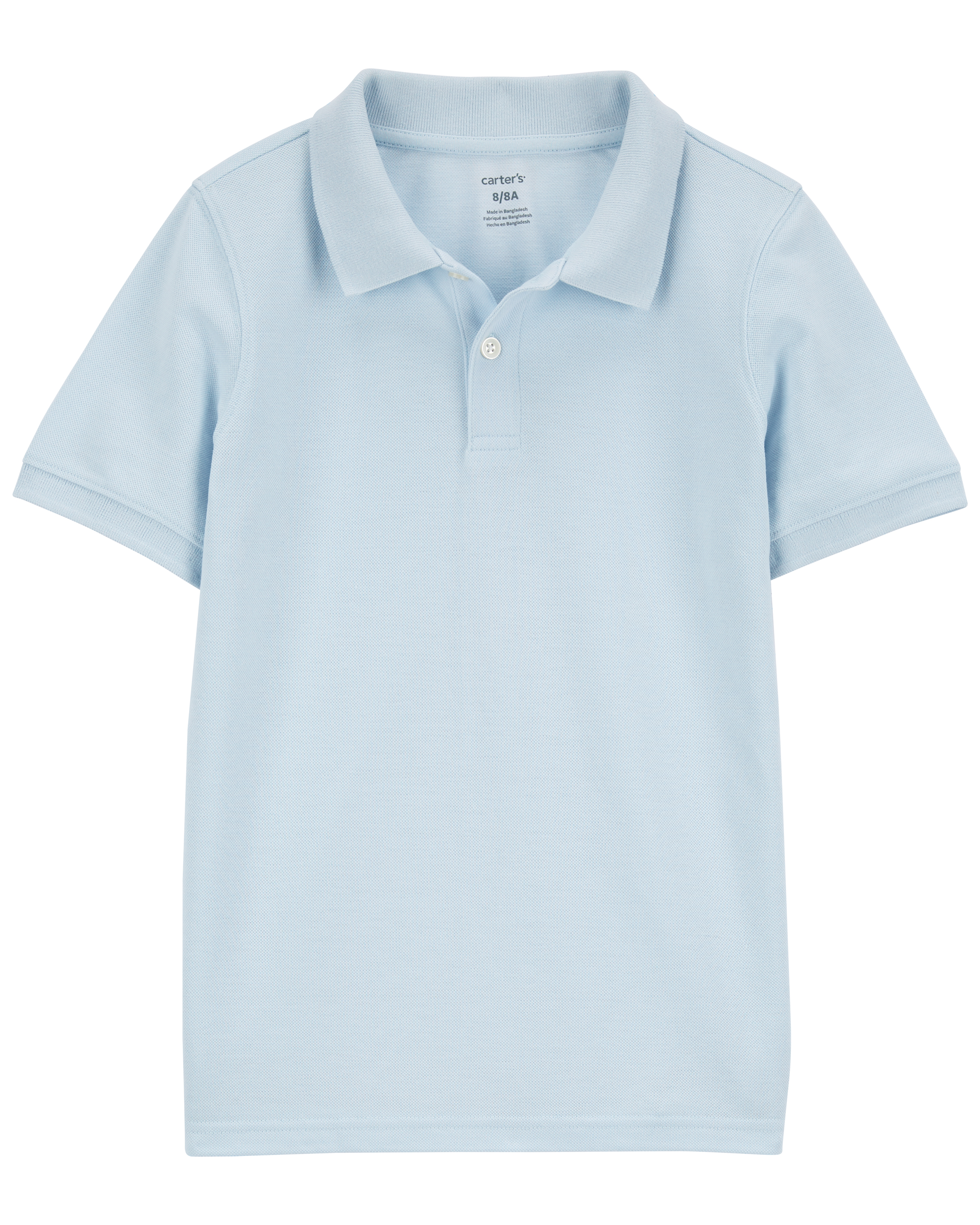 Kid Ribbed Collar Polo Shirt