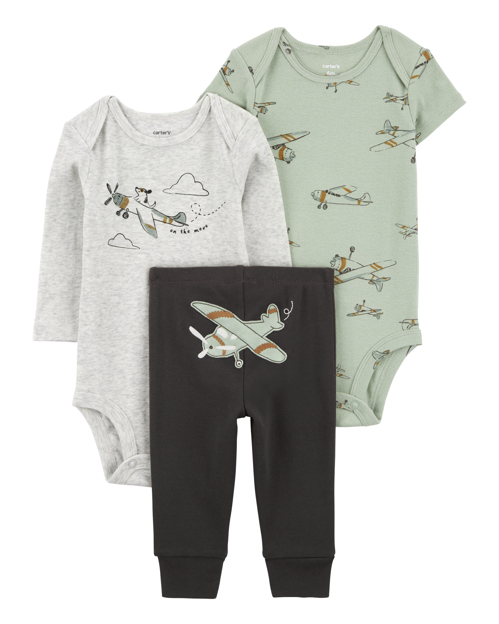 Baby 3-Piece Airplane Little Outfit Set