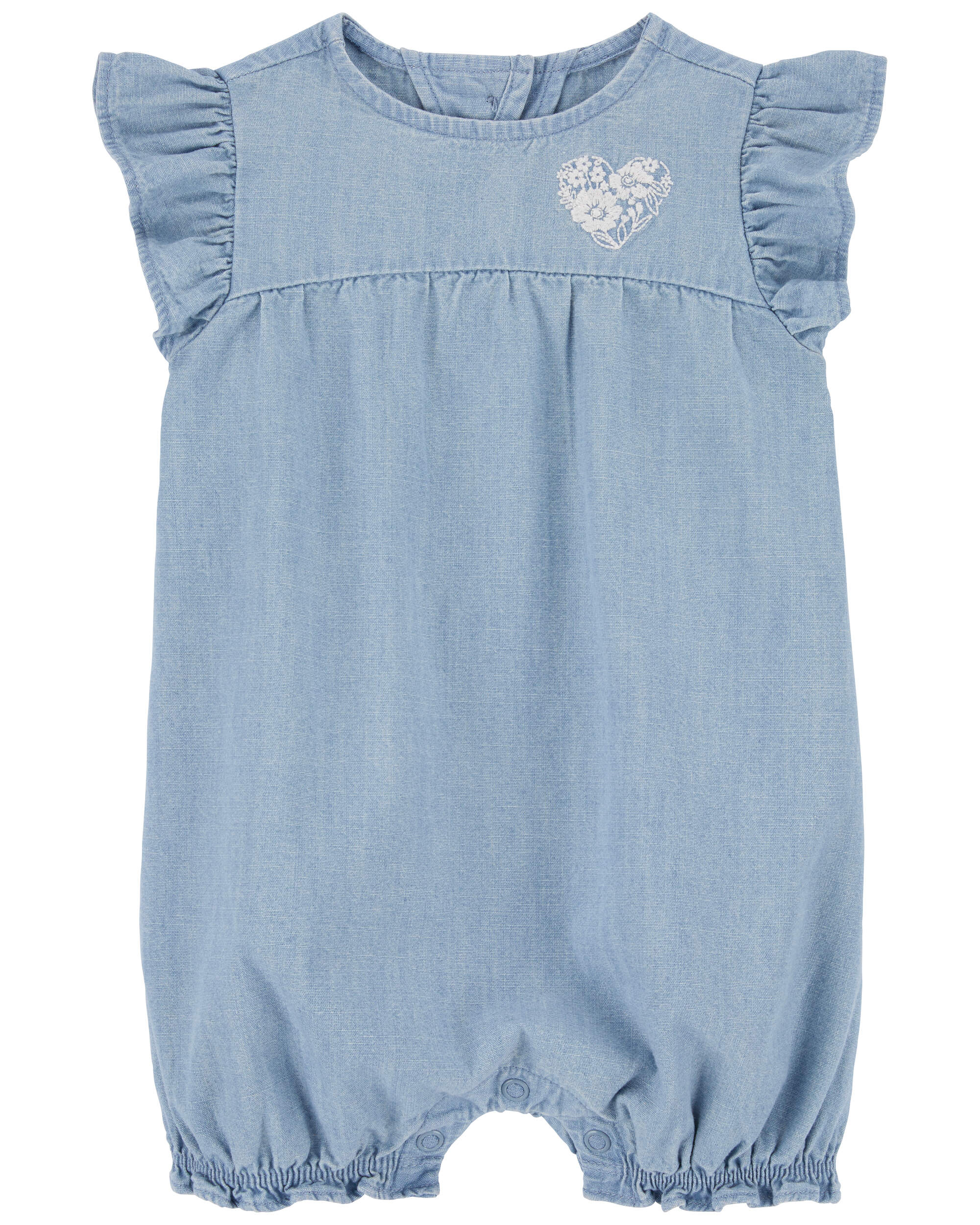 Chambray romper deals baby boy