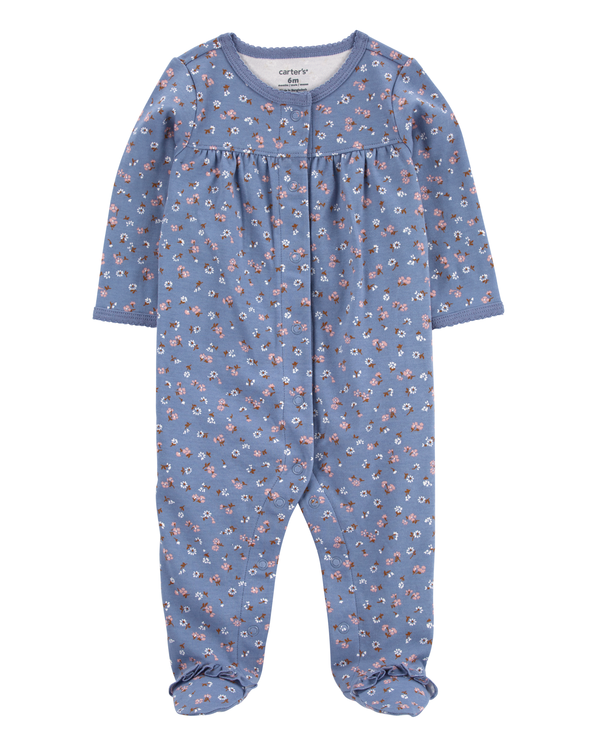 Baby Floral Snap-Up Cotton Sleeper