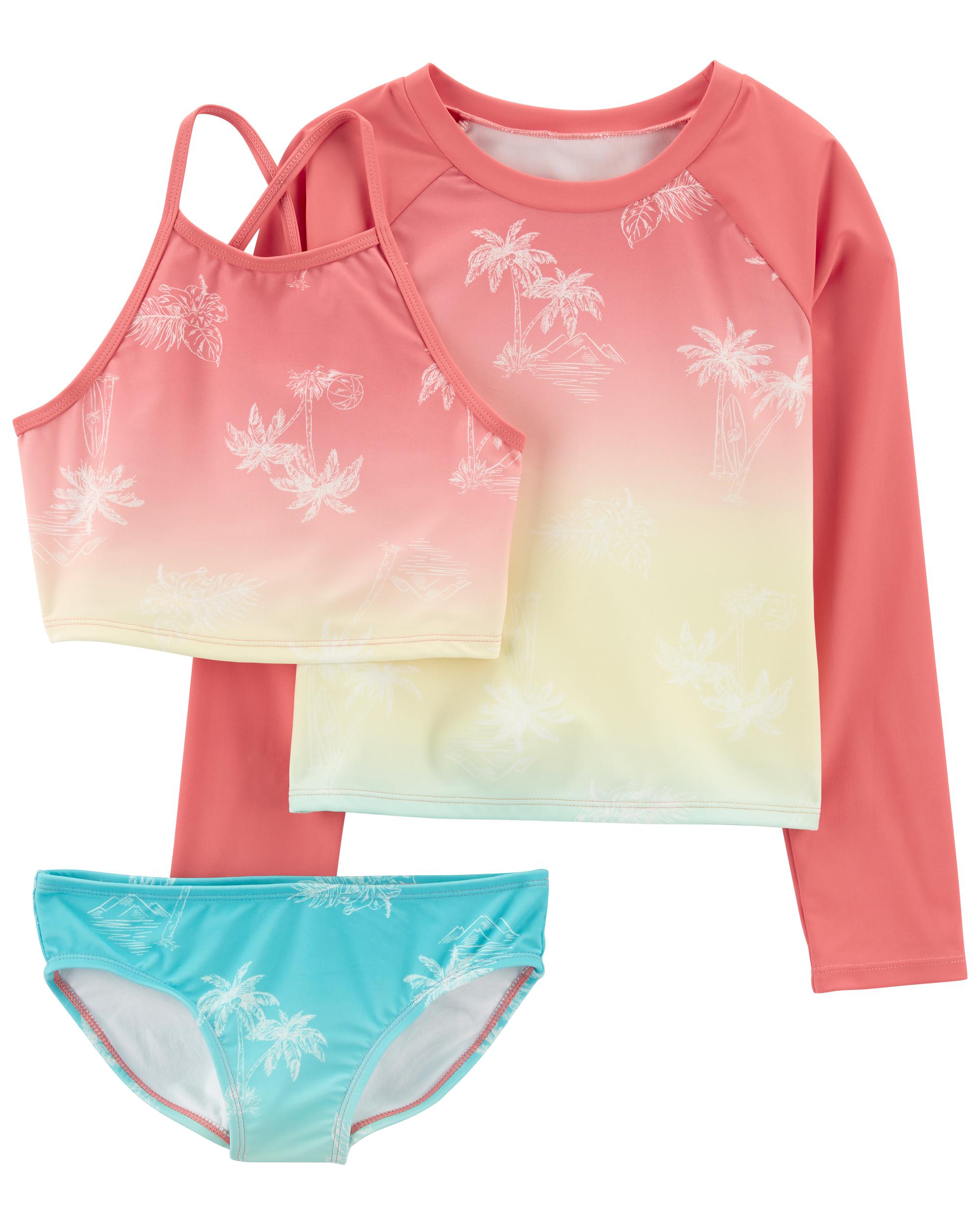 Baby Tropical Print 3-Piece Swim Set