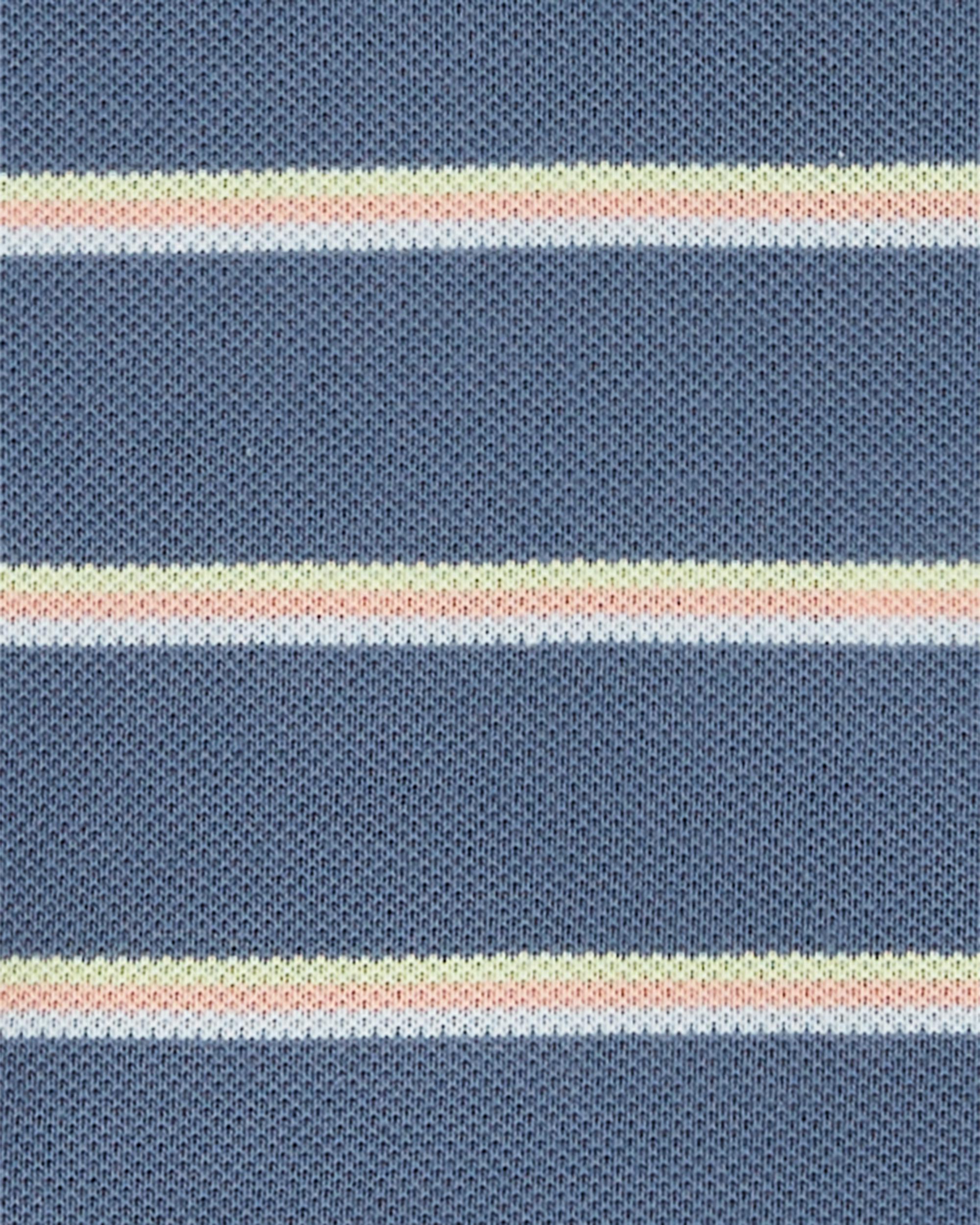 Baby 2-Piece Striped Polo Bodysuit & Short Set
