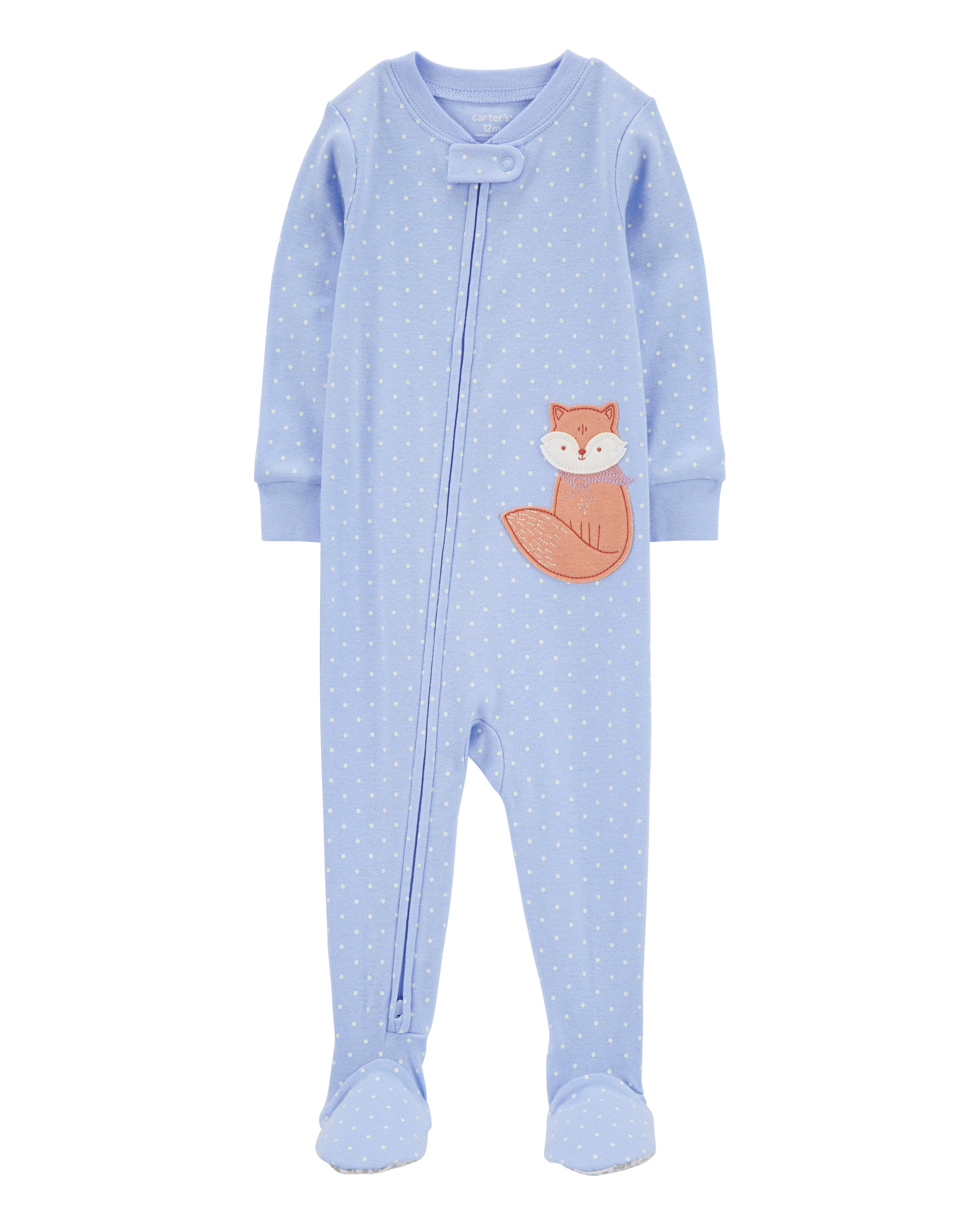 Baby 1-Piece Fox 100% Snug Fit Cotton Footie Pyjamas