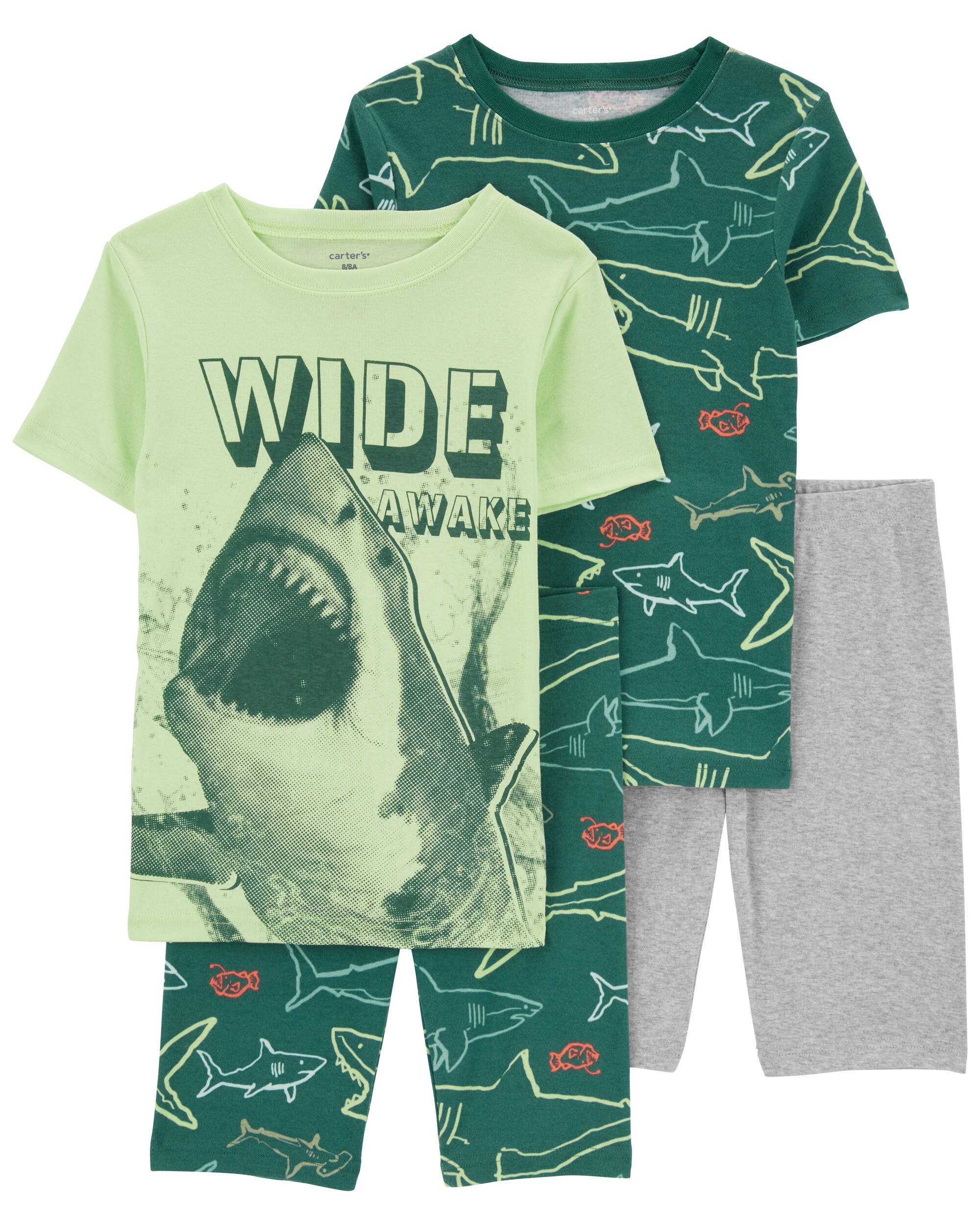 Kid 2-Pack Shark-Print Pyjamas Set