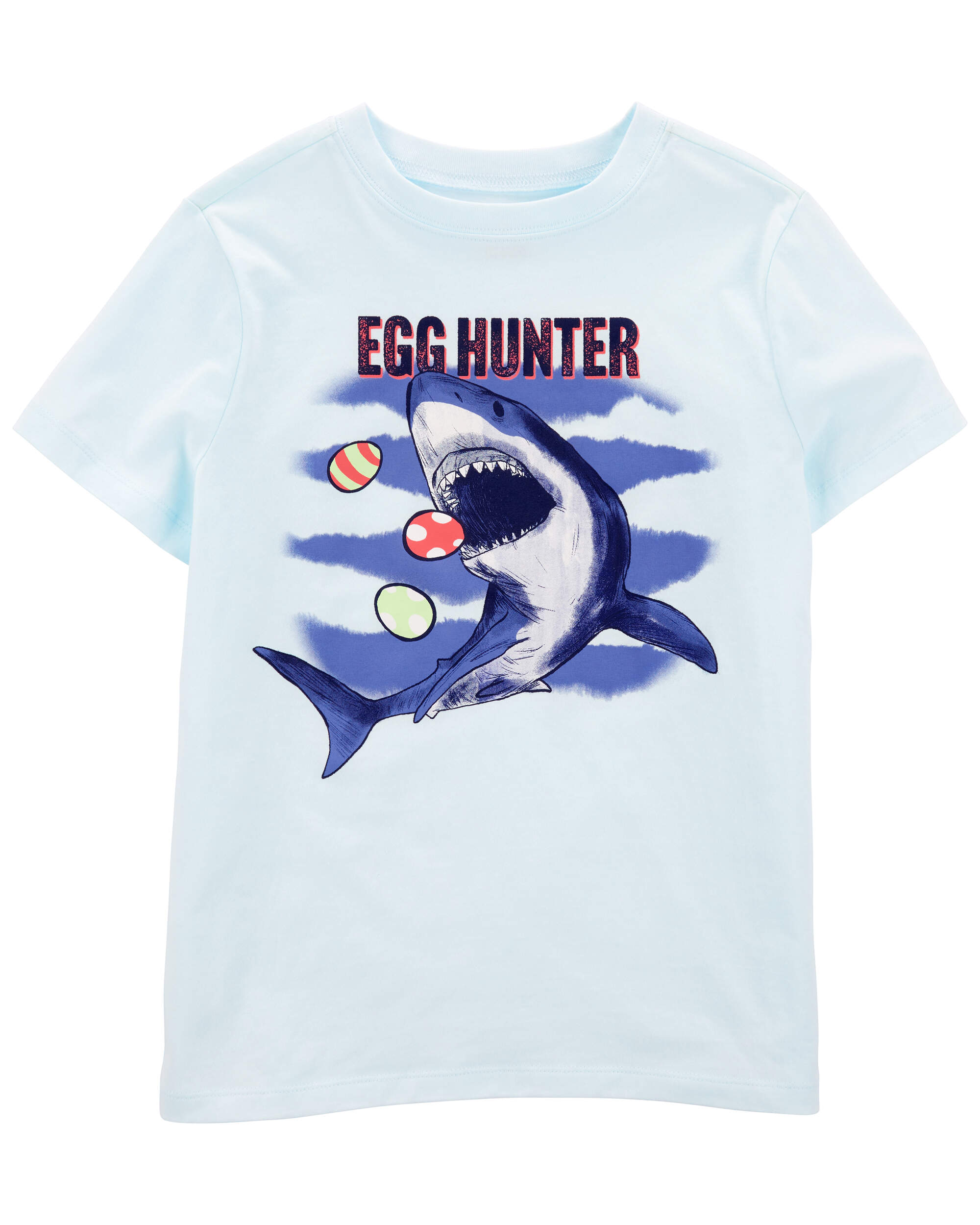 CAT & JACK Boys' Shark Graphic Short Sleeve T-Shirt, Blue M (8/10)