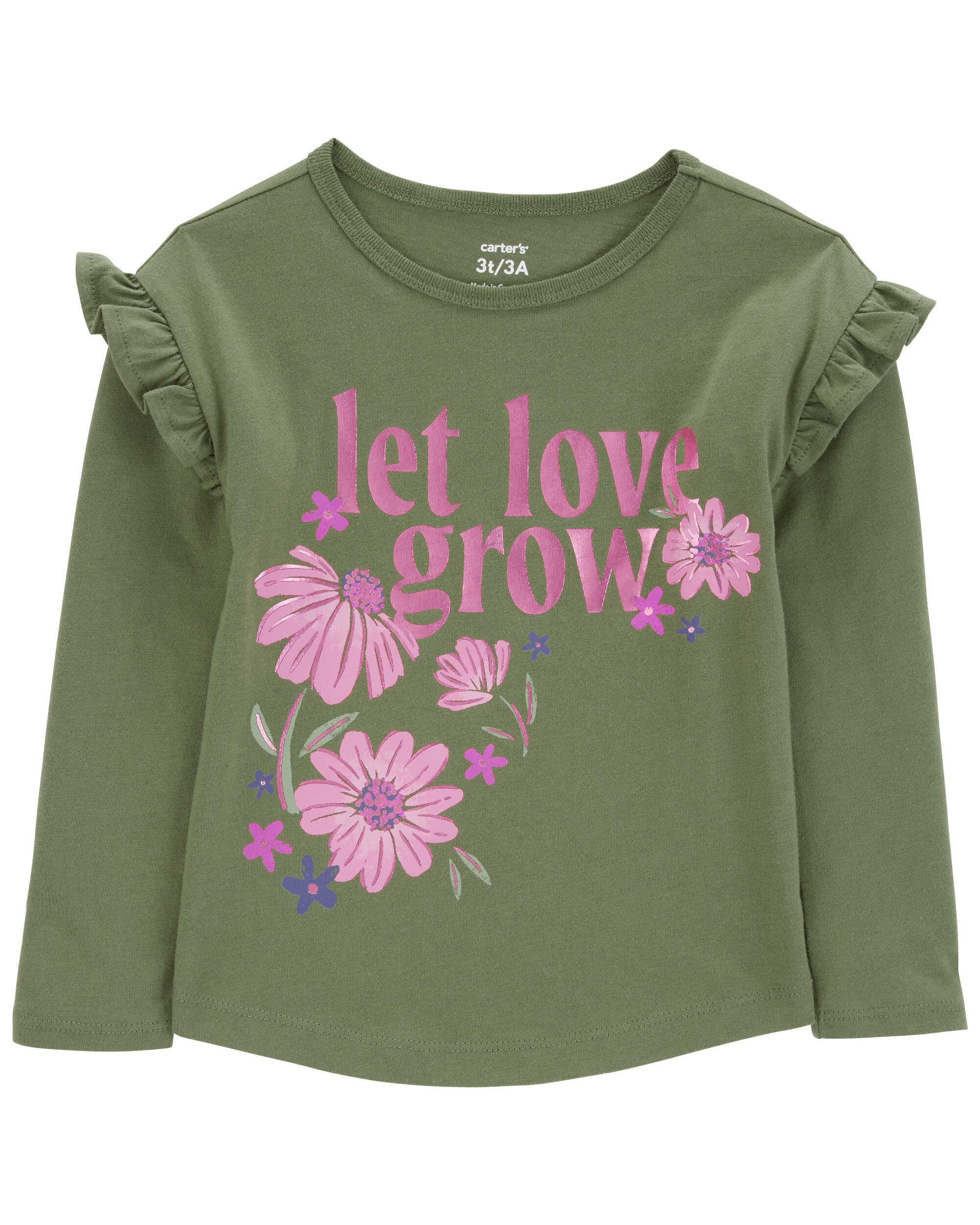 Toddler Let Love Grow Flutter Graphic T-Shirt
