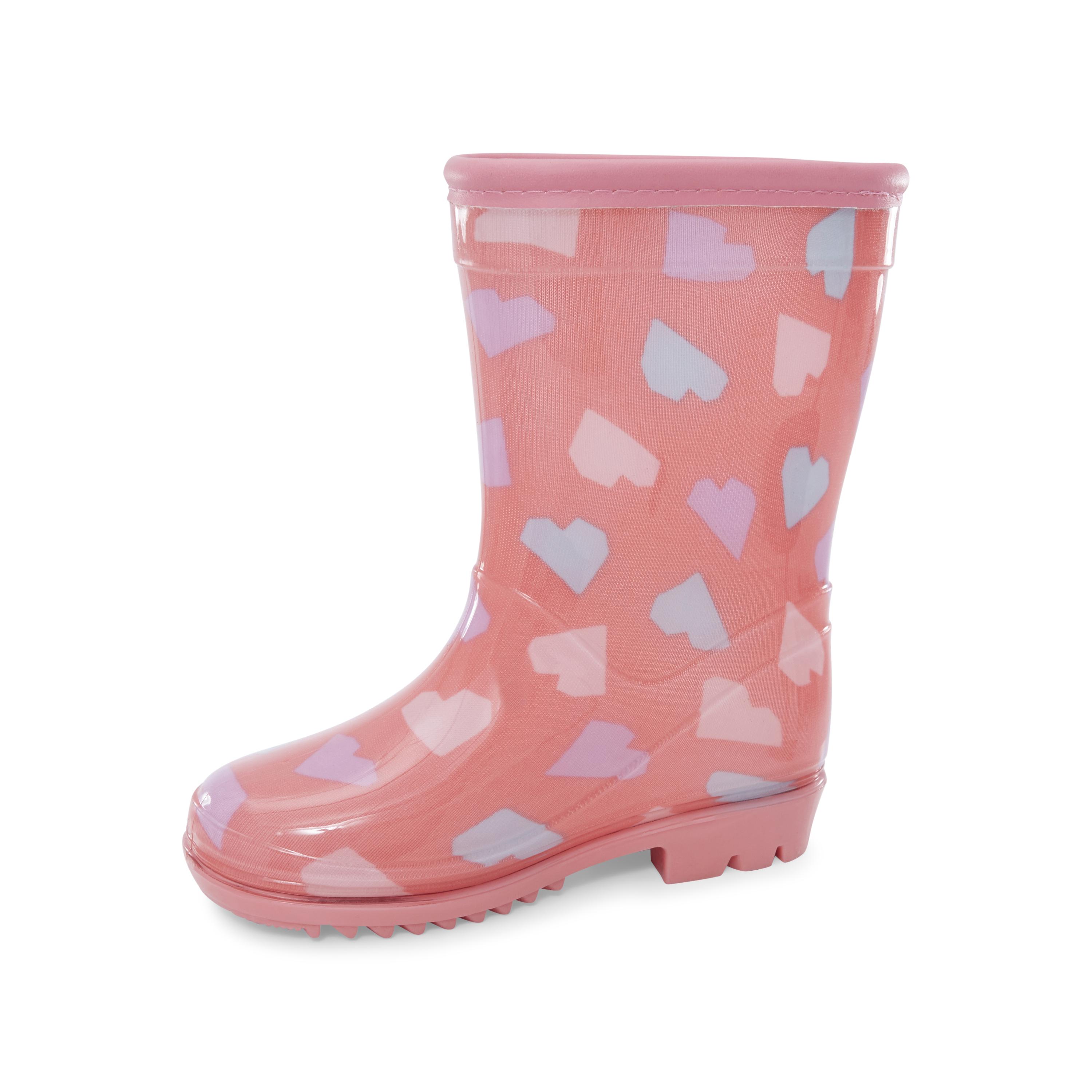 Toddler Heart Print Rain Boots