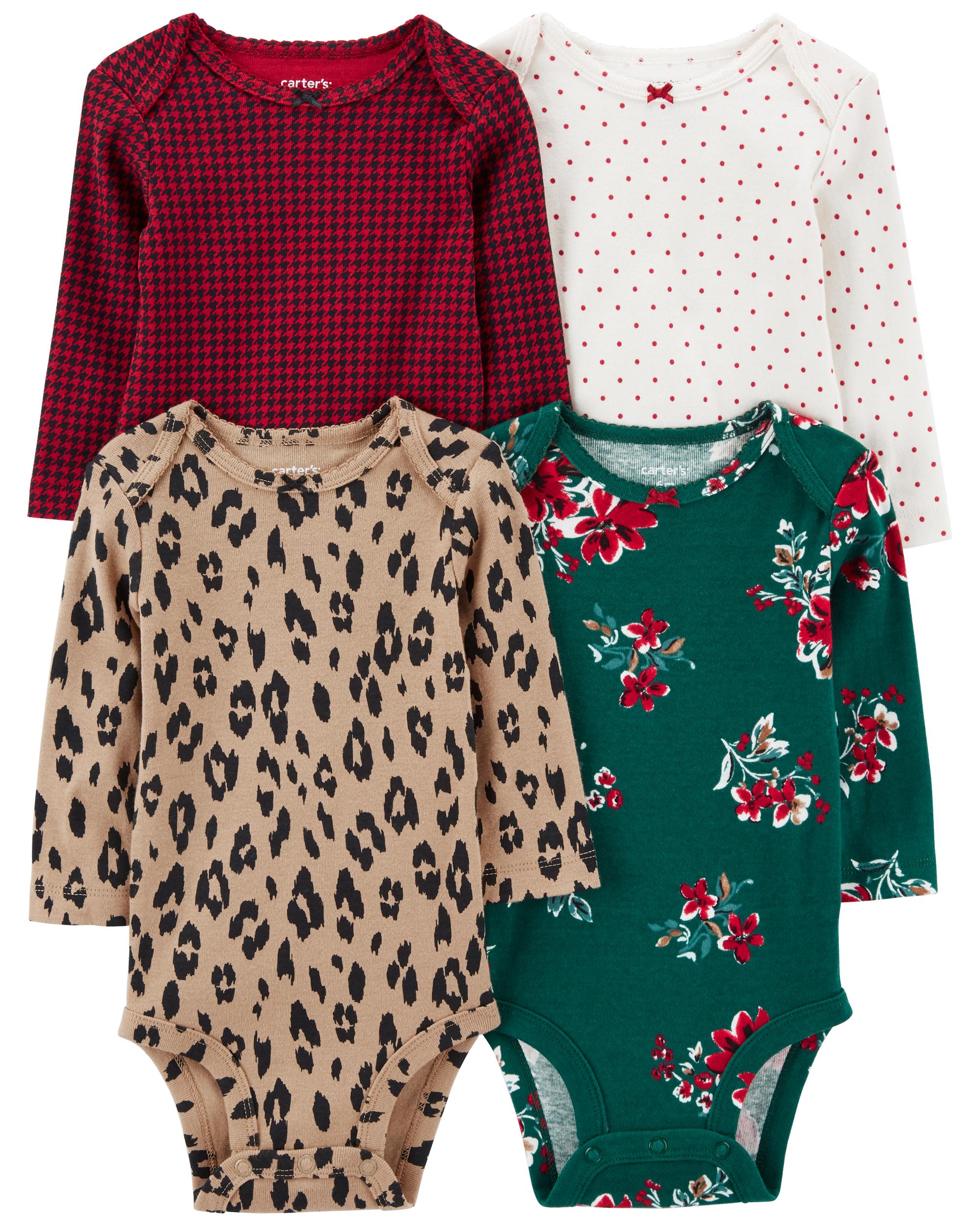 Multi 4-Pack Long-Sleeve Bodysuits | carters.com