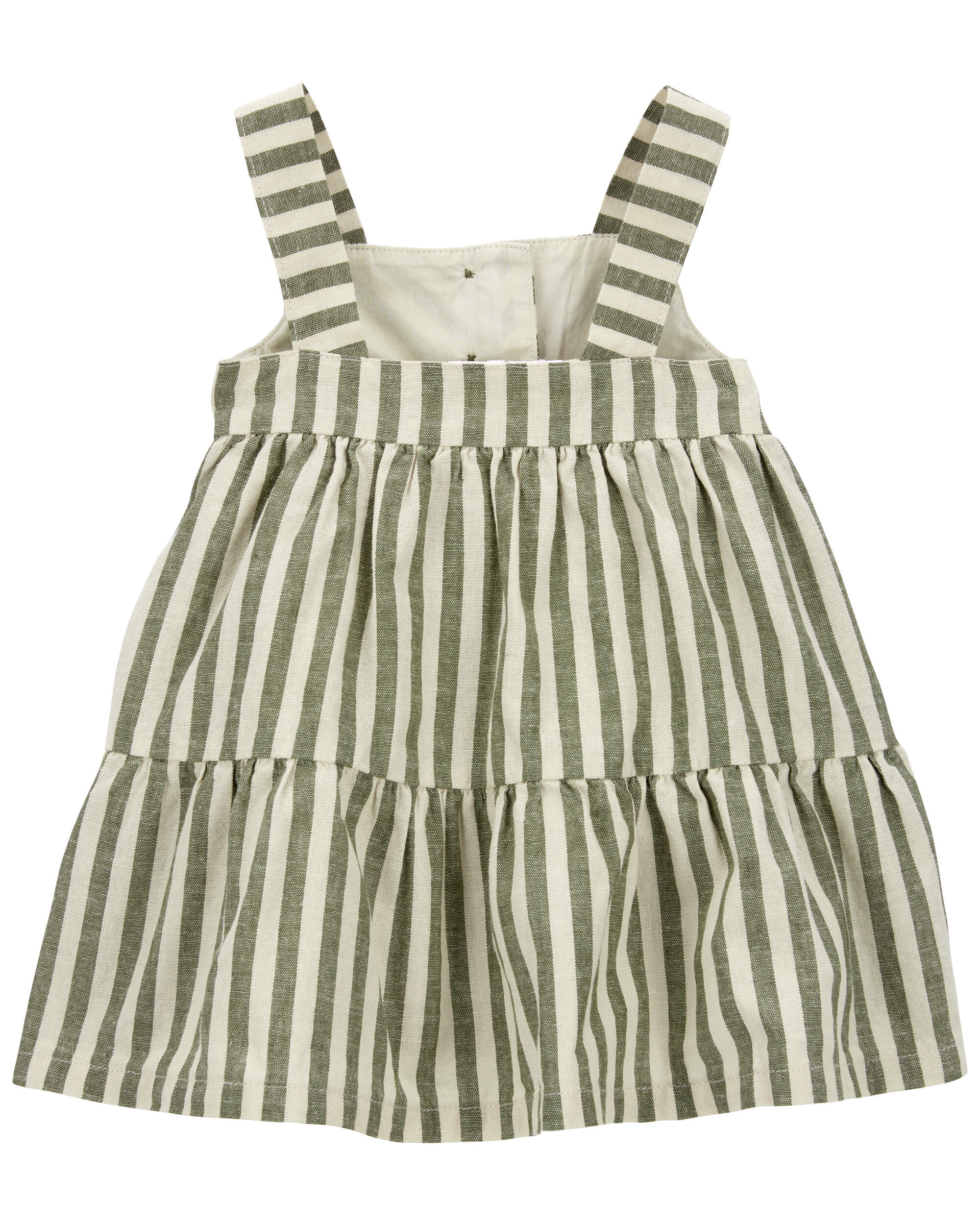 Baby 2-Piece Striped Linen Dress & Headwrap Set