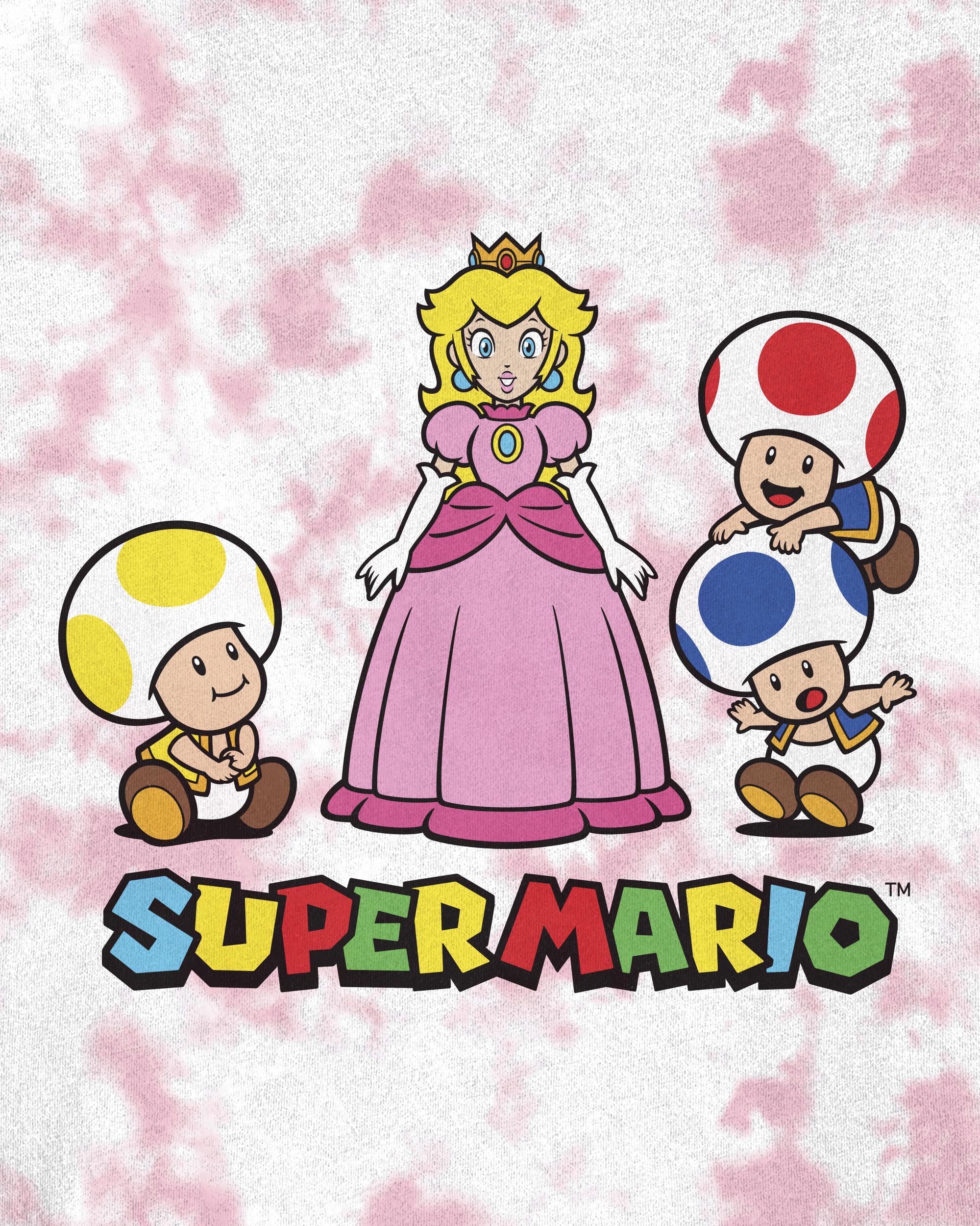 Super Mario Parody Pink Short-sleeved baby bodysuit (Girls