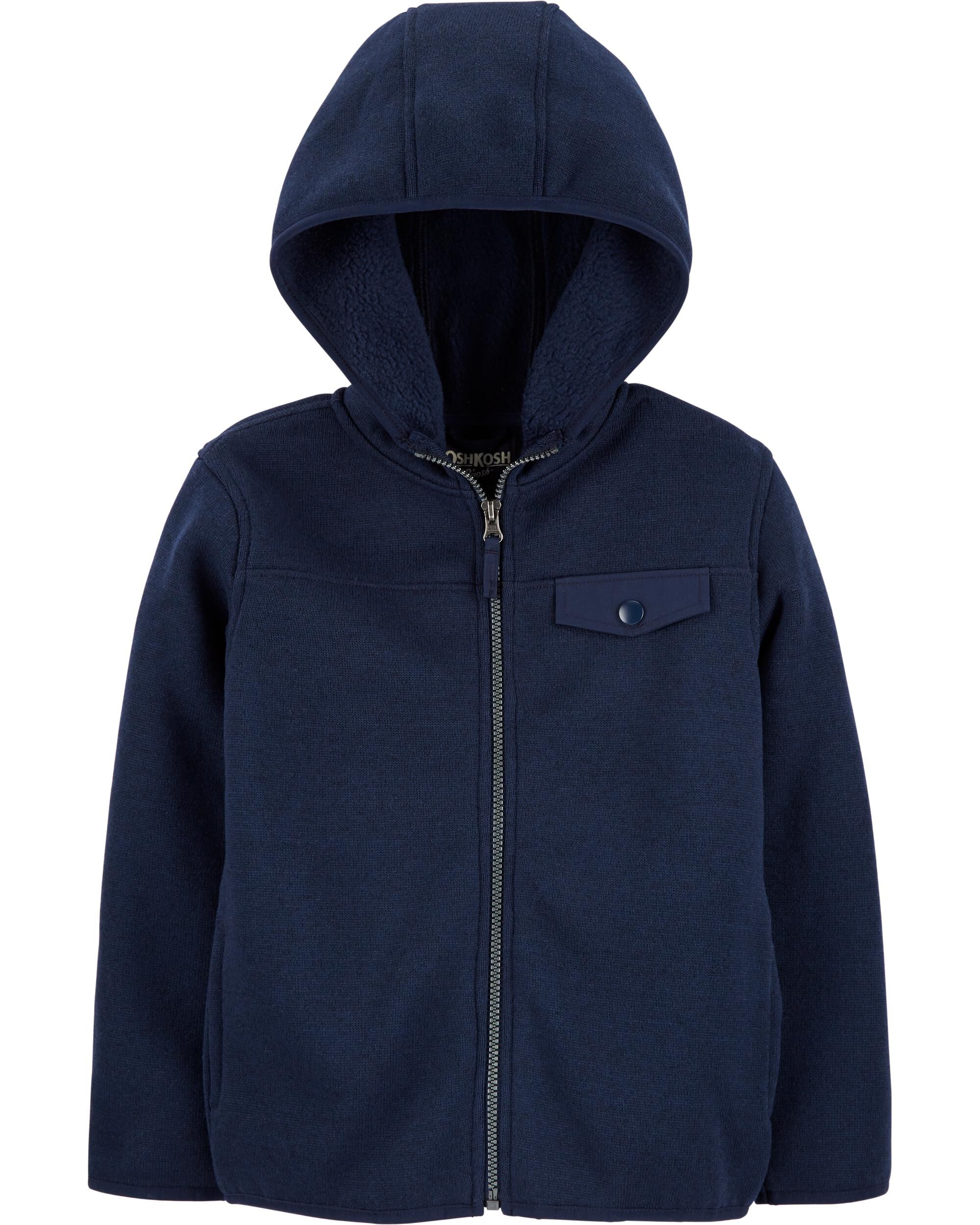 Boys hooded fleece outlet jacket