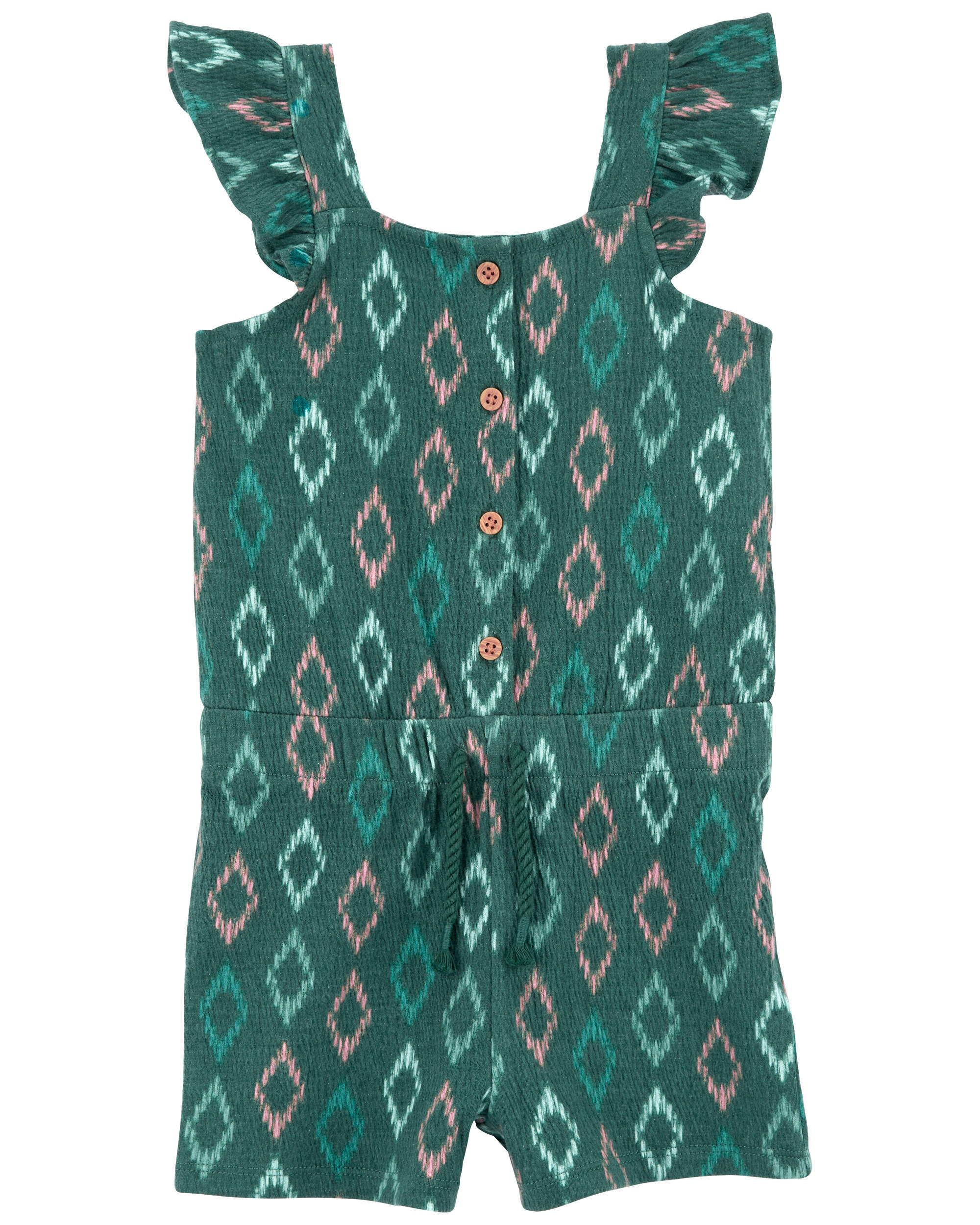 Toddler Geo Print Flutter Crinkle Jersey Romper