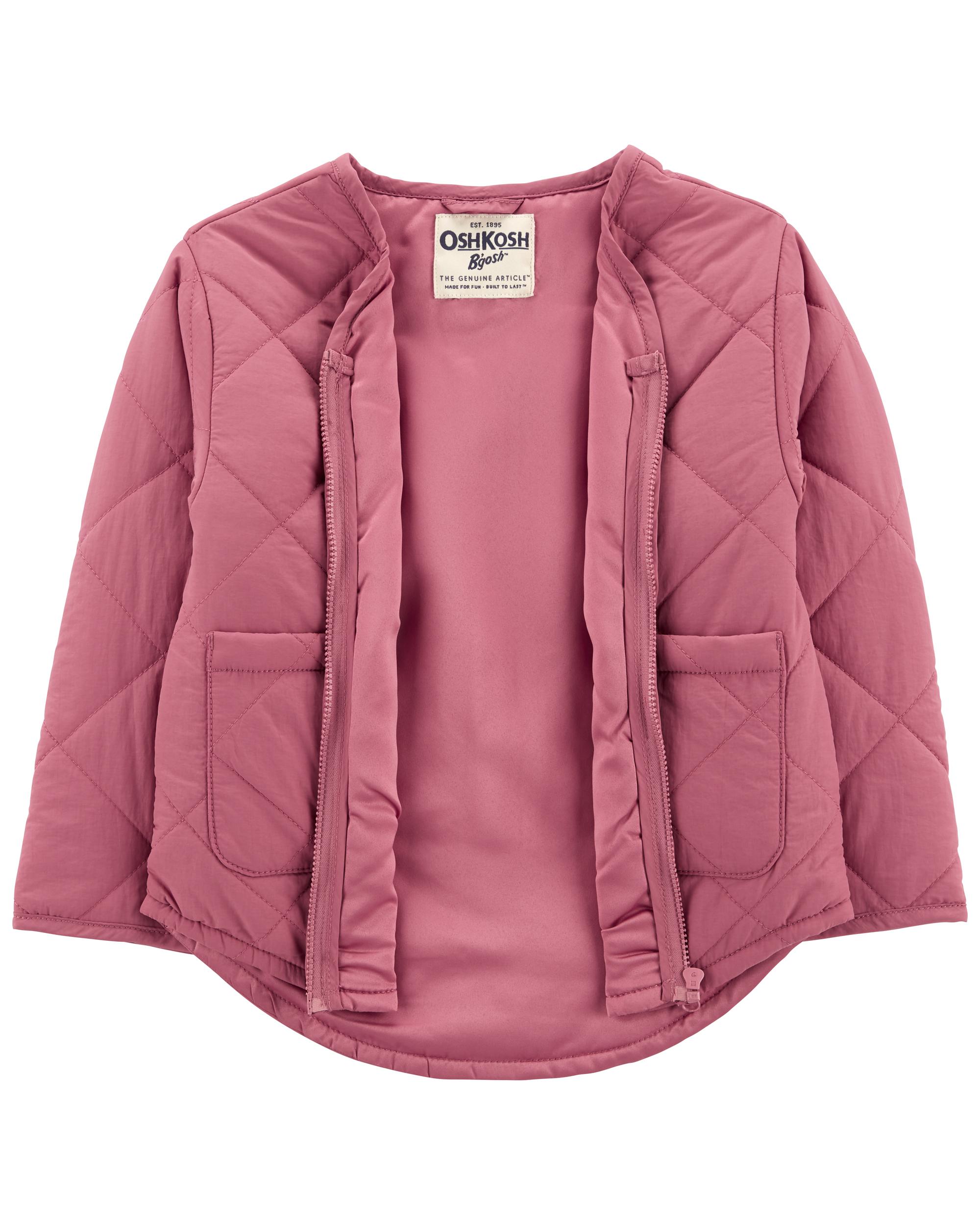 Pink Quilted Zip Jacket | Carter's Oshkosh Canada