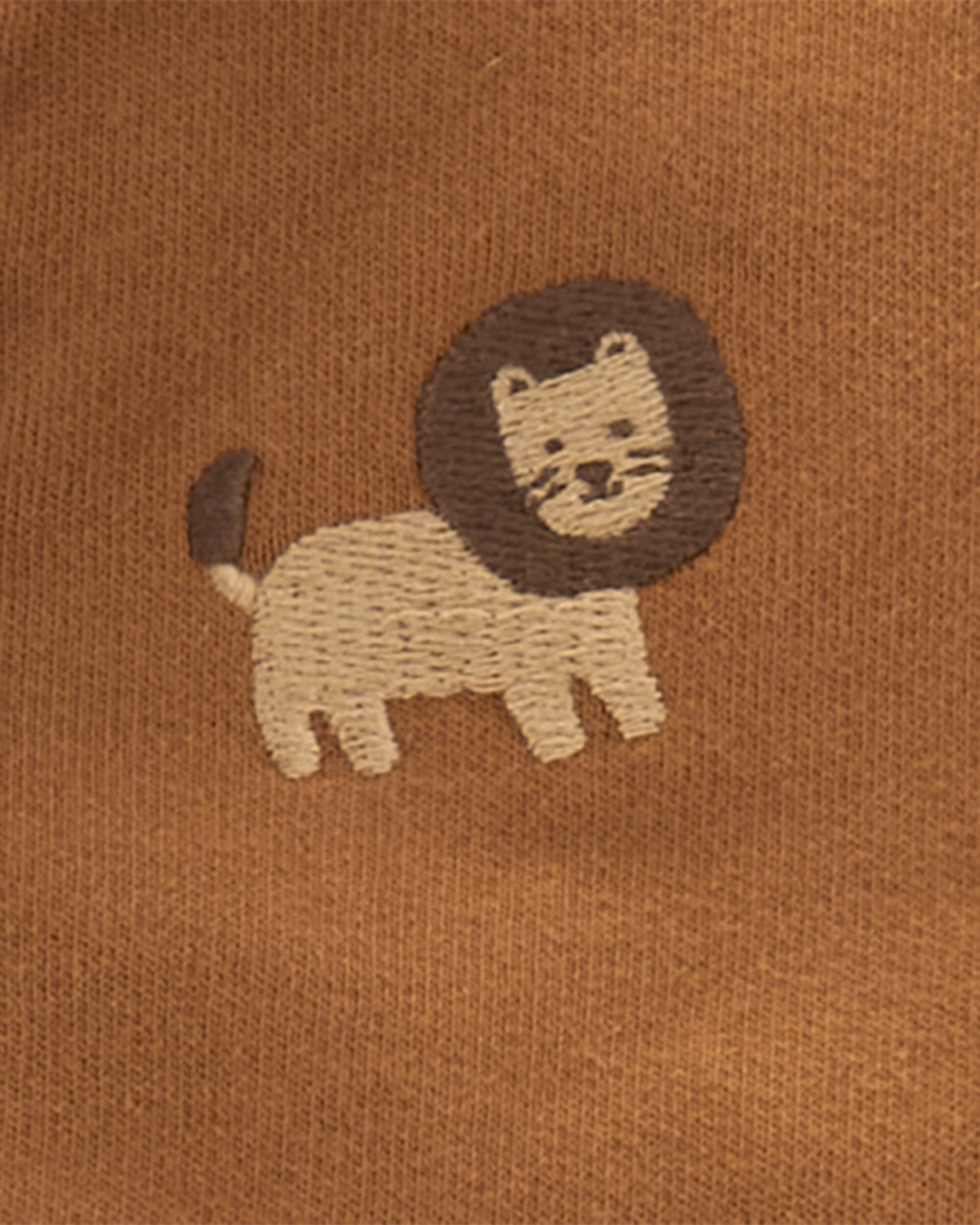 Baby 3-Piece Brown Lion Vest Set