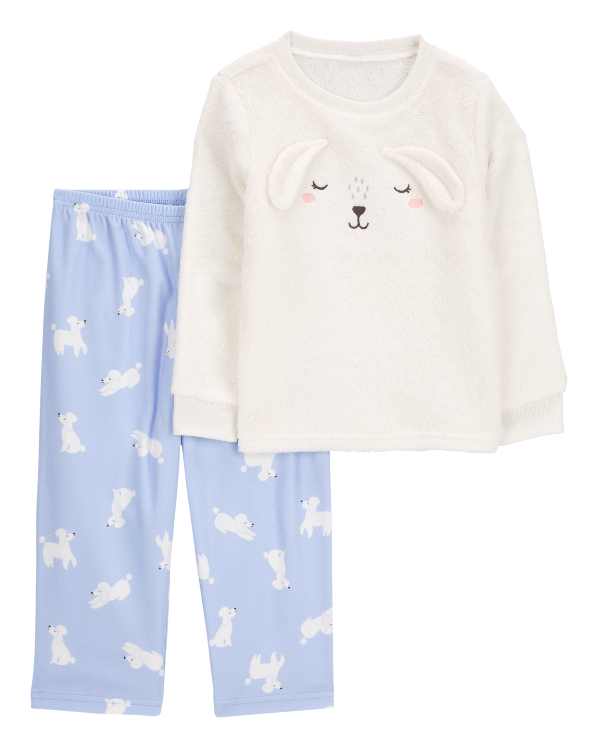 Toddler 2-Piece Fuzzy Velboa Poodle Pyjamas