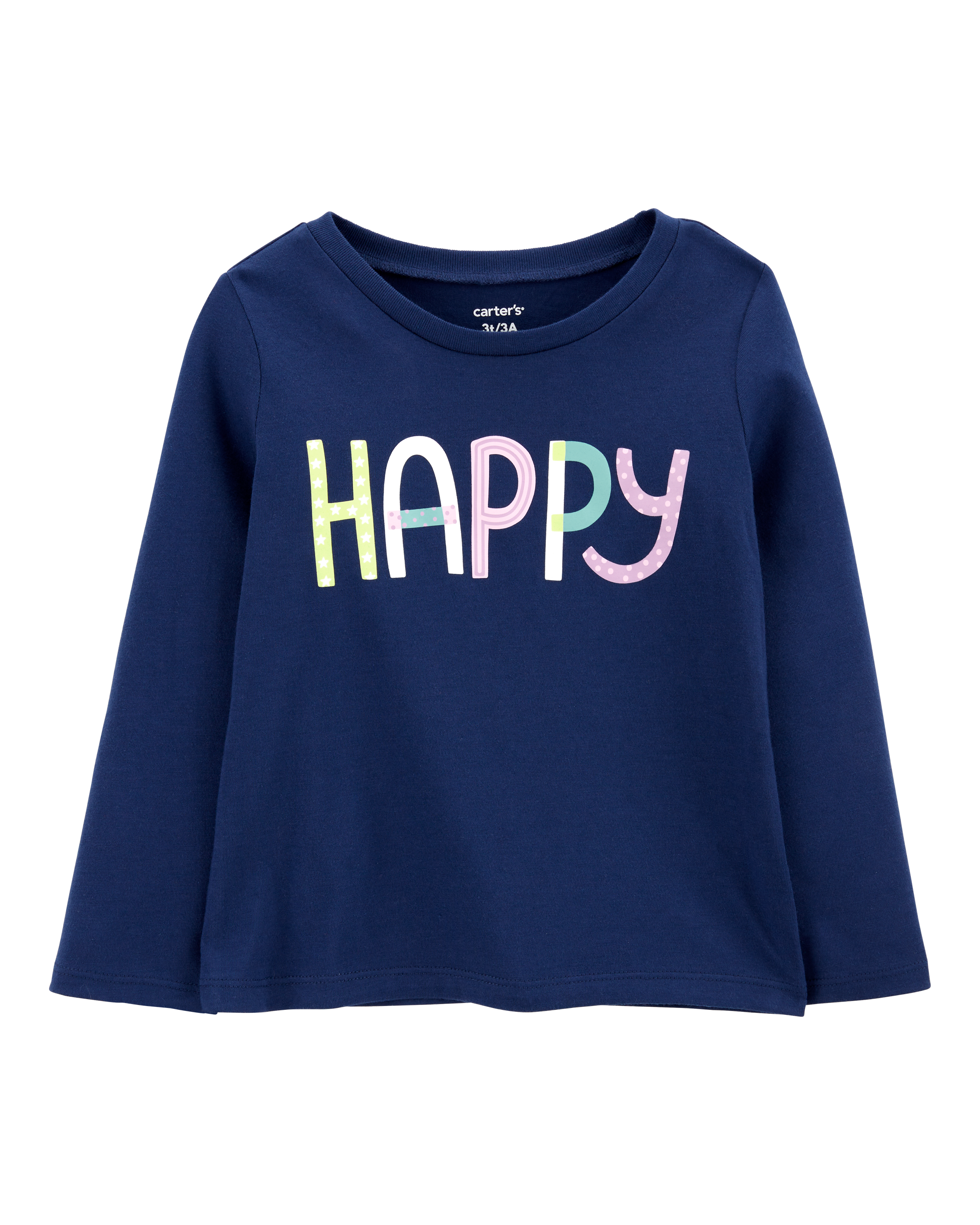 Toddler Happy Cotton Blend Peplum Tee