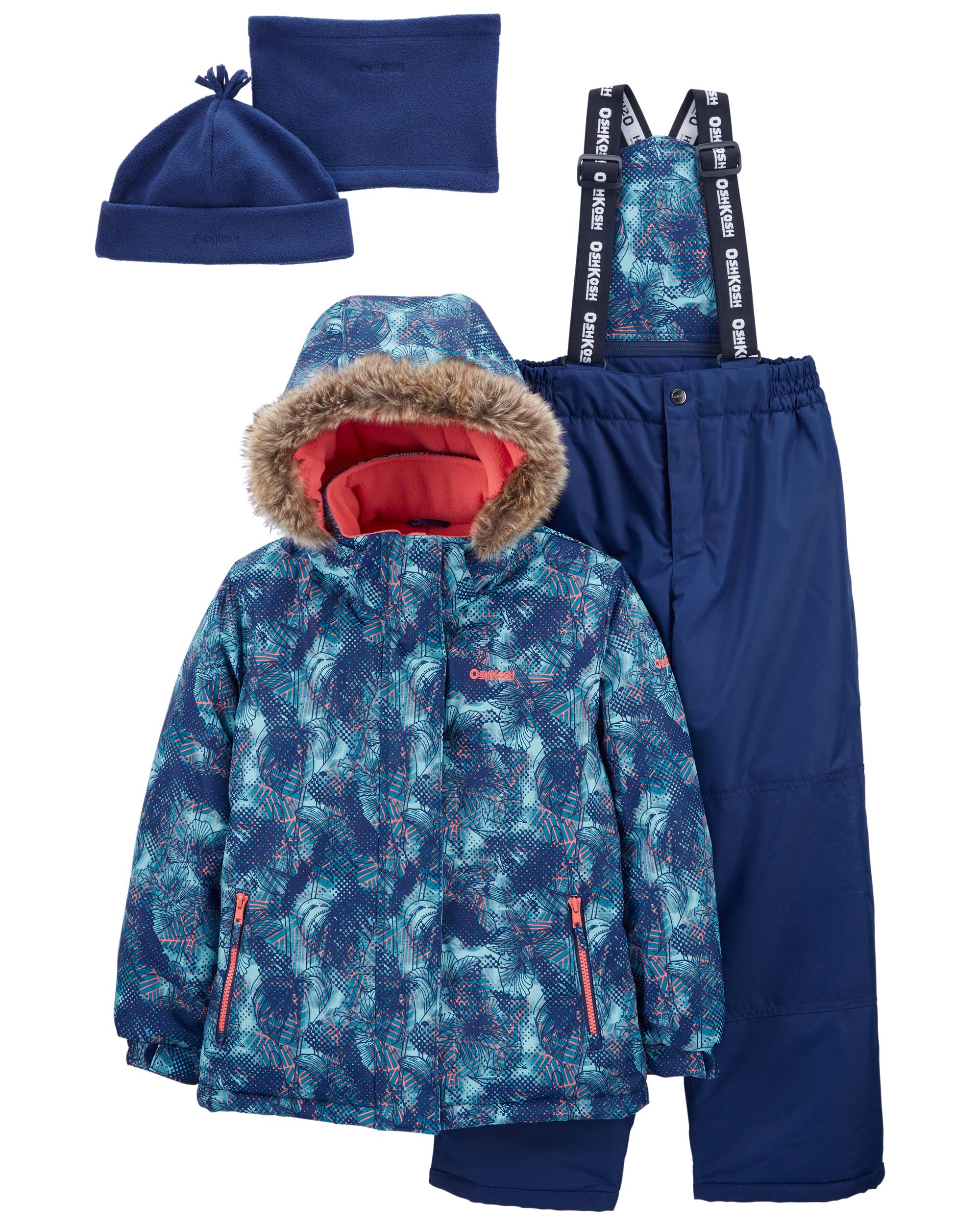 Multi Kid 2-Piece Snowsuit With Bonus Hat And Neck Warmer | Carter's  Oshkosh Canada