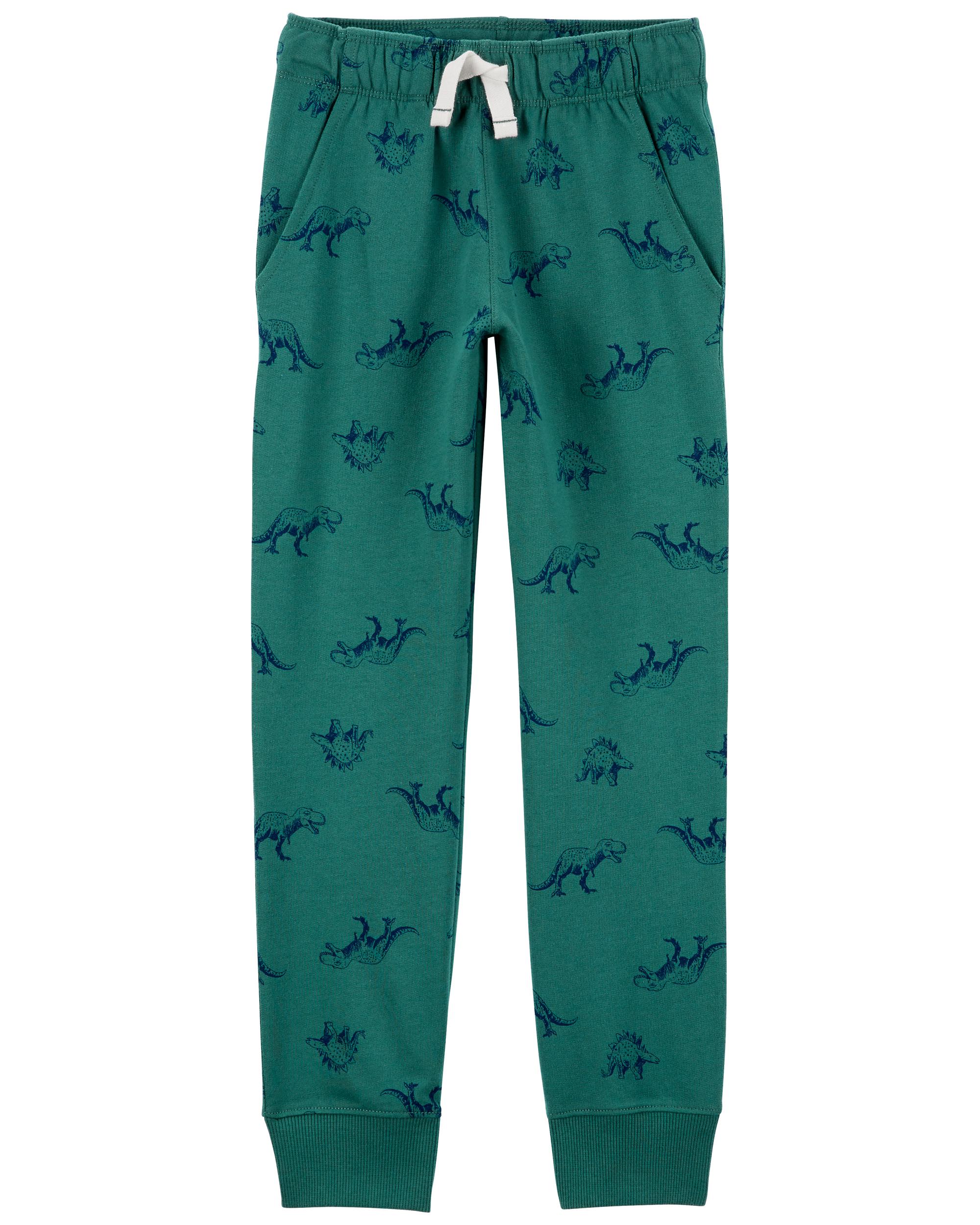 Kid Dino Print French Terry Jogger Pants