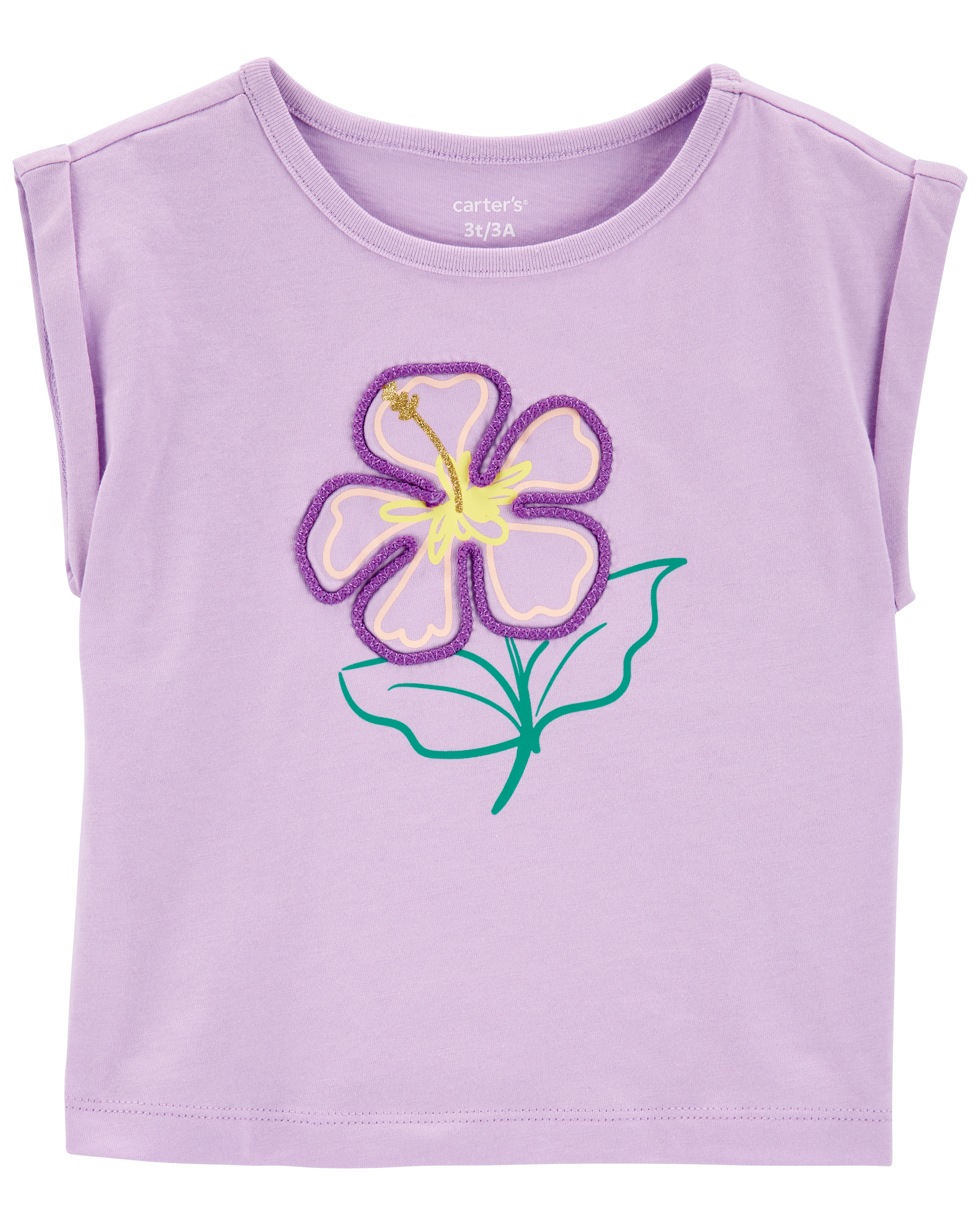 Toddler Floral Knit Tee