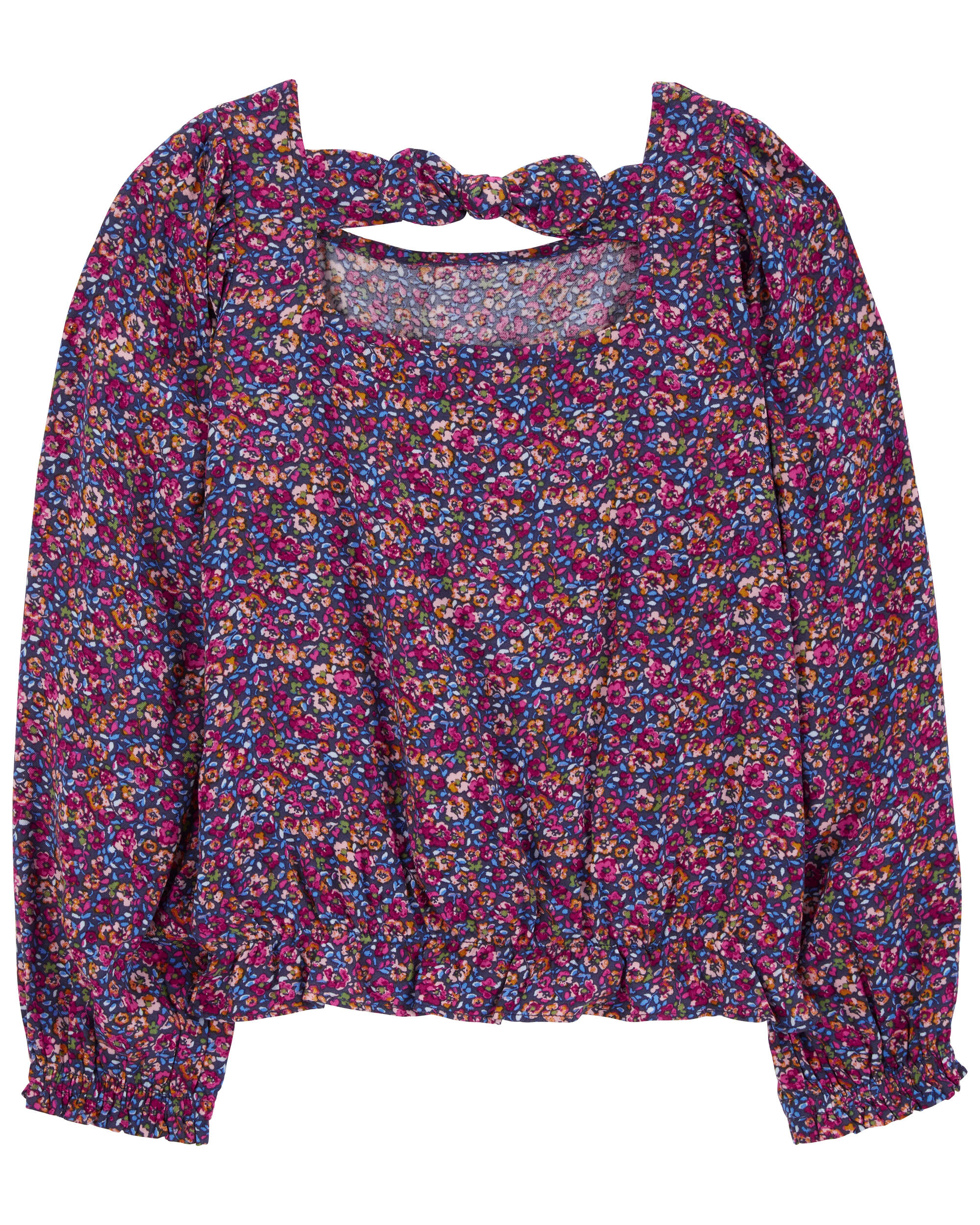 Kid Floral Twill Long-Sleeve Top