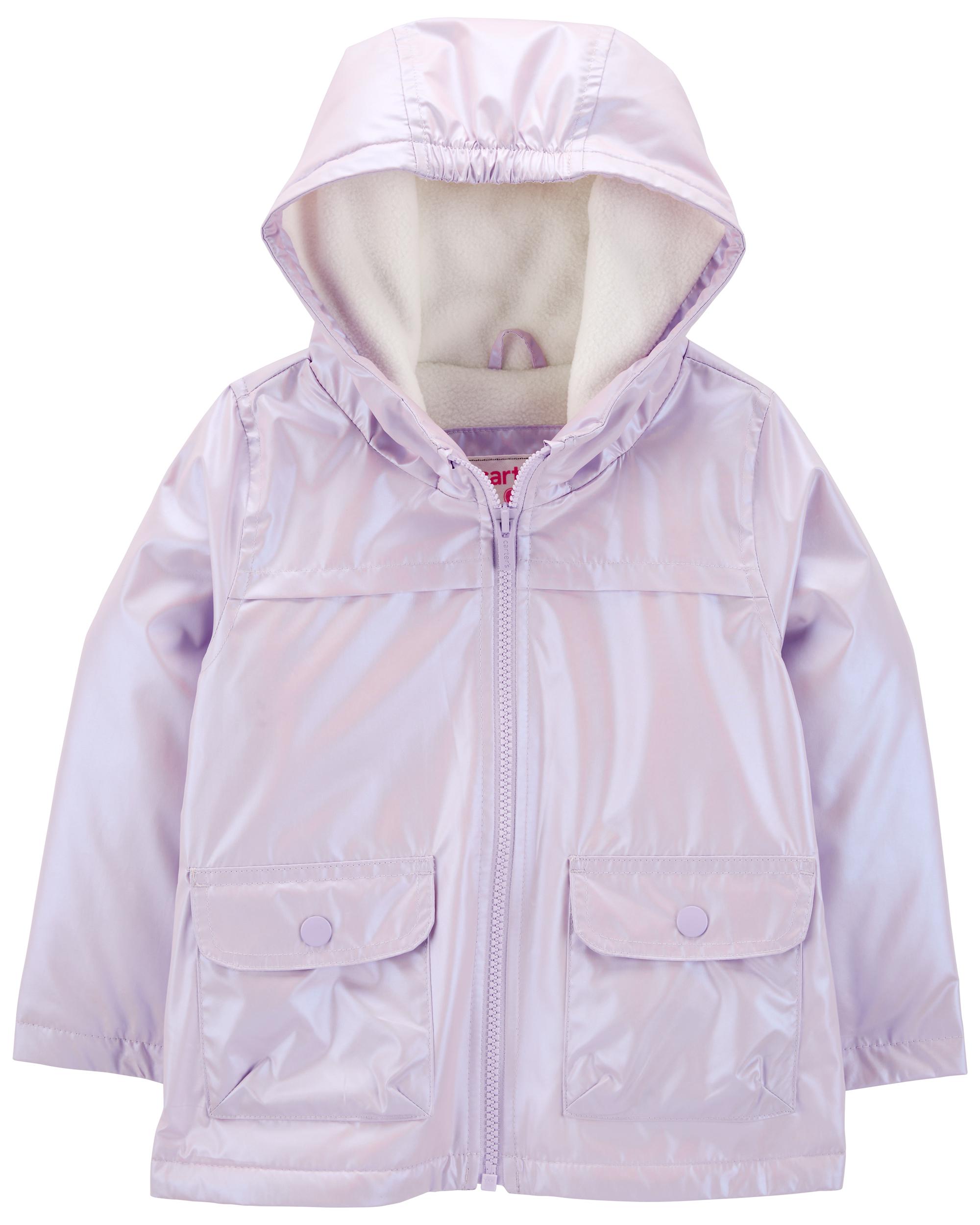 Baby Lilac Fleece-Lined Lightweight Jacket