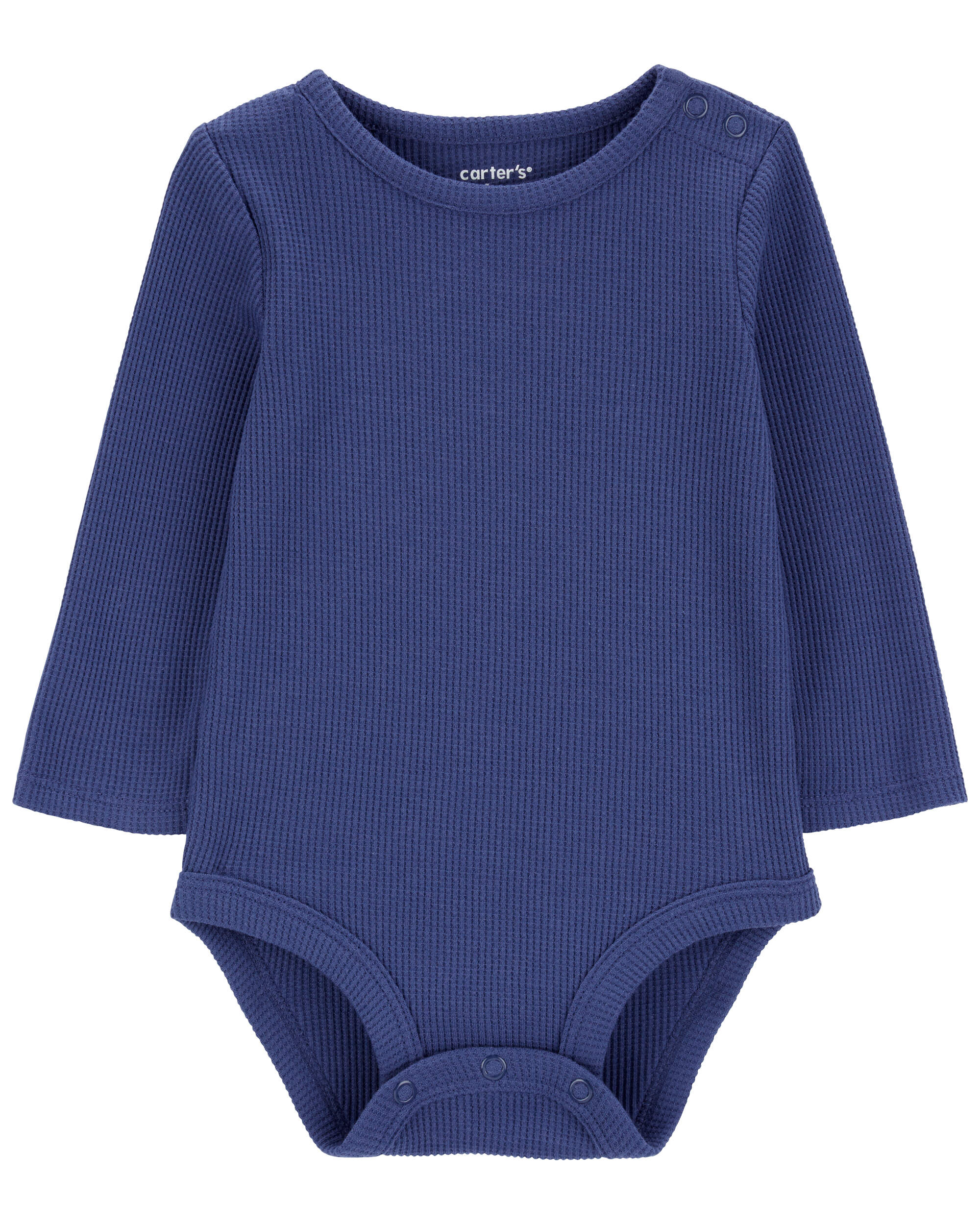 Baby Waffle Knit Long-Sleeve Bodysuit