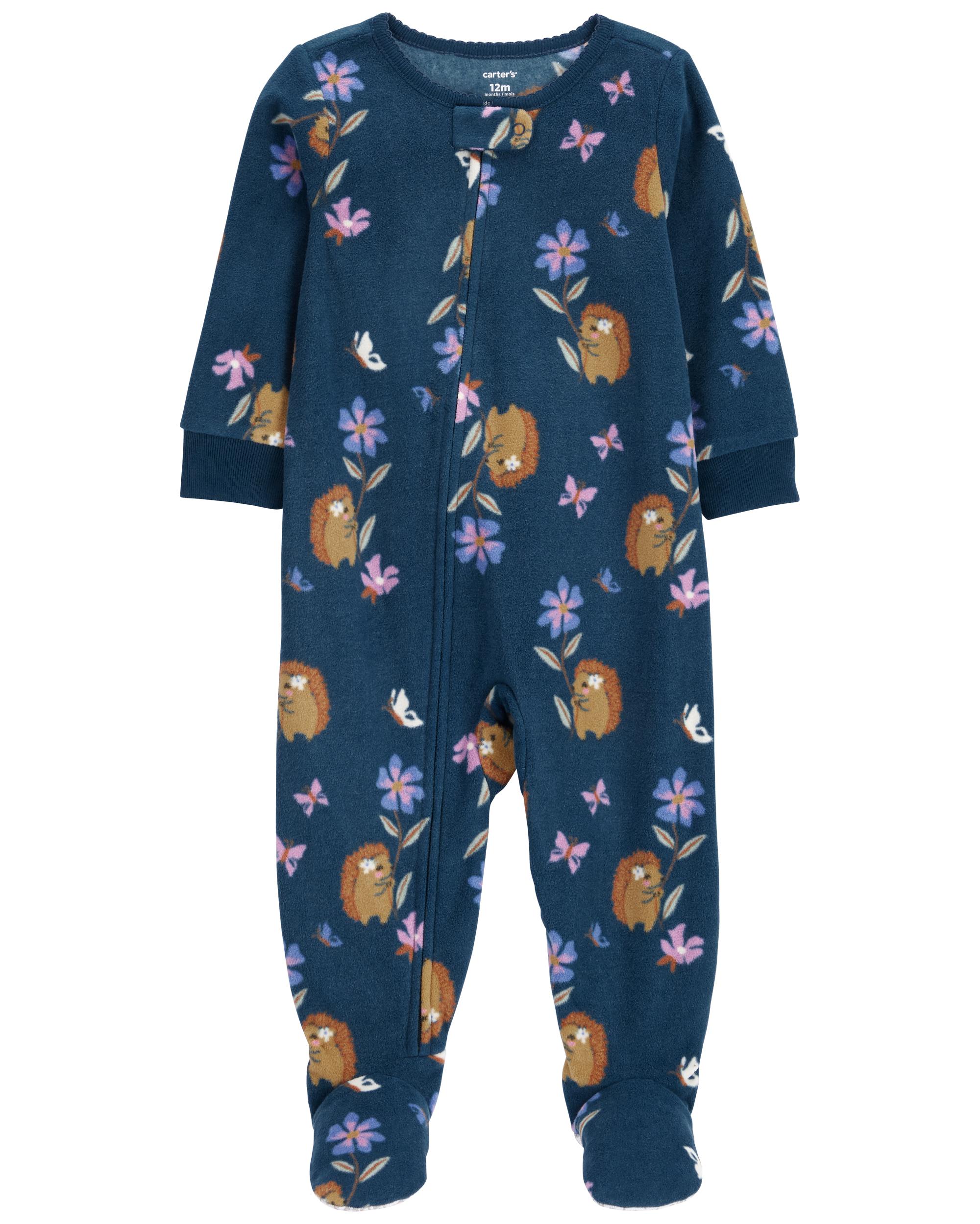 1-Piece Hedgehog Fleece Footie Pyjamas