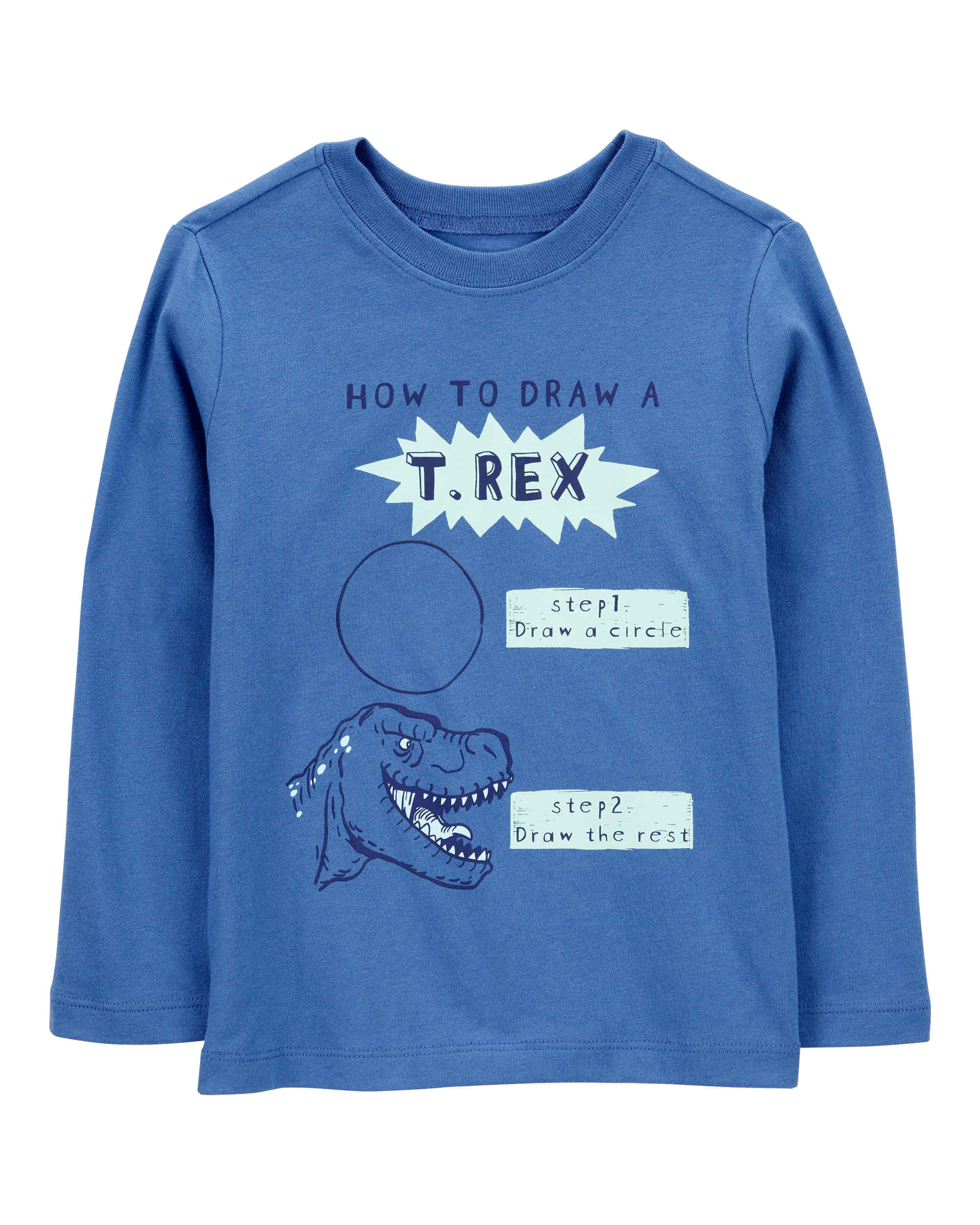 Toddler How To Draw A T-Rex Graphic Tee