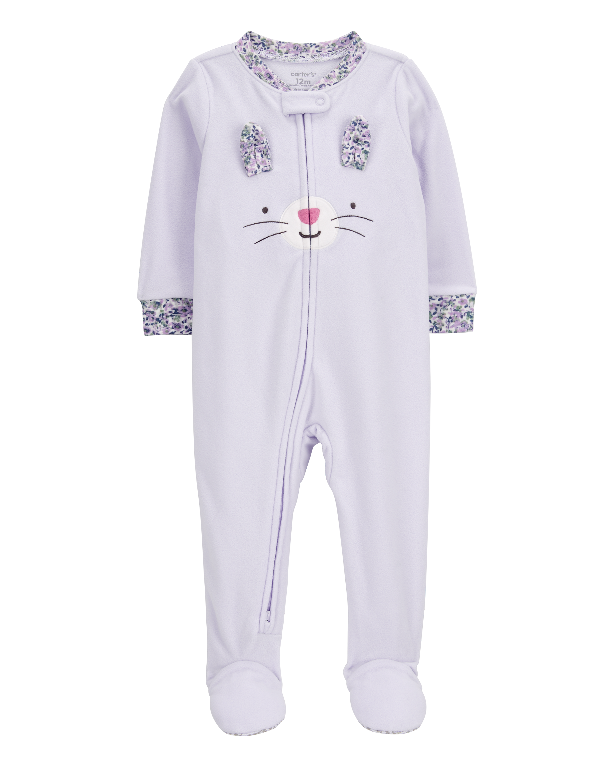 Baby 1-Piece Bunny Fleece Footie Pyjamas