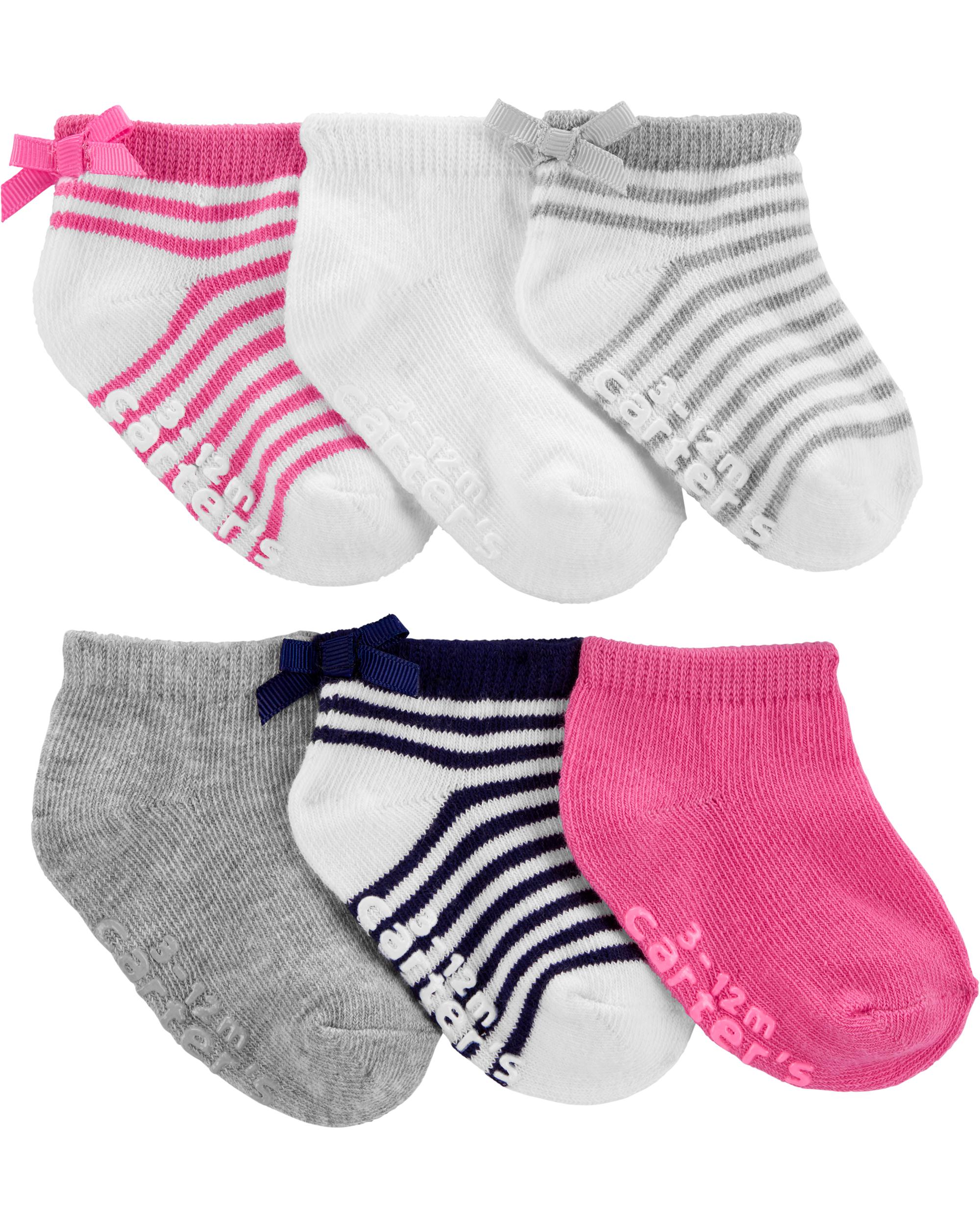 Hazel Baby Girl Socks 6 Pack - Sticky Be Socks Tights & Socks, Maisonette