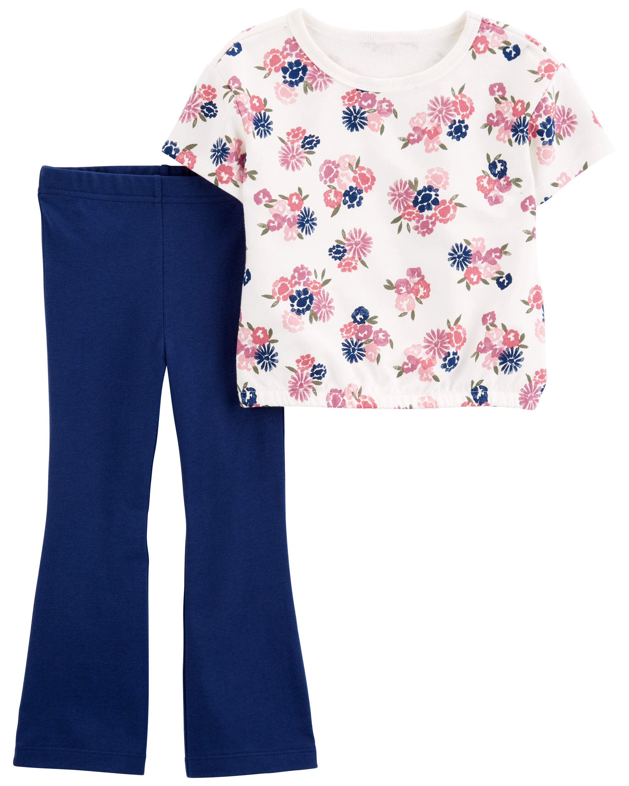 Baby 2-Piece Floral Jersey Tee & Flare Legging Set